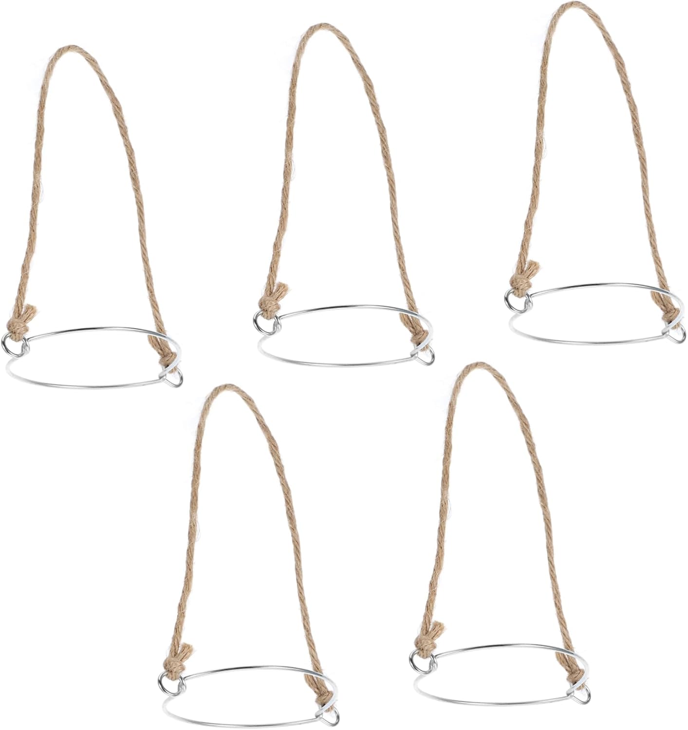 5pk Mason Jar Hangers Iron Hemp Made
