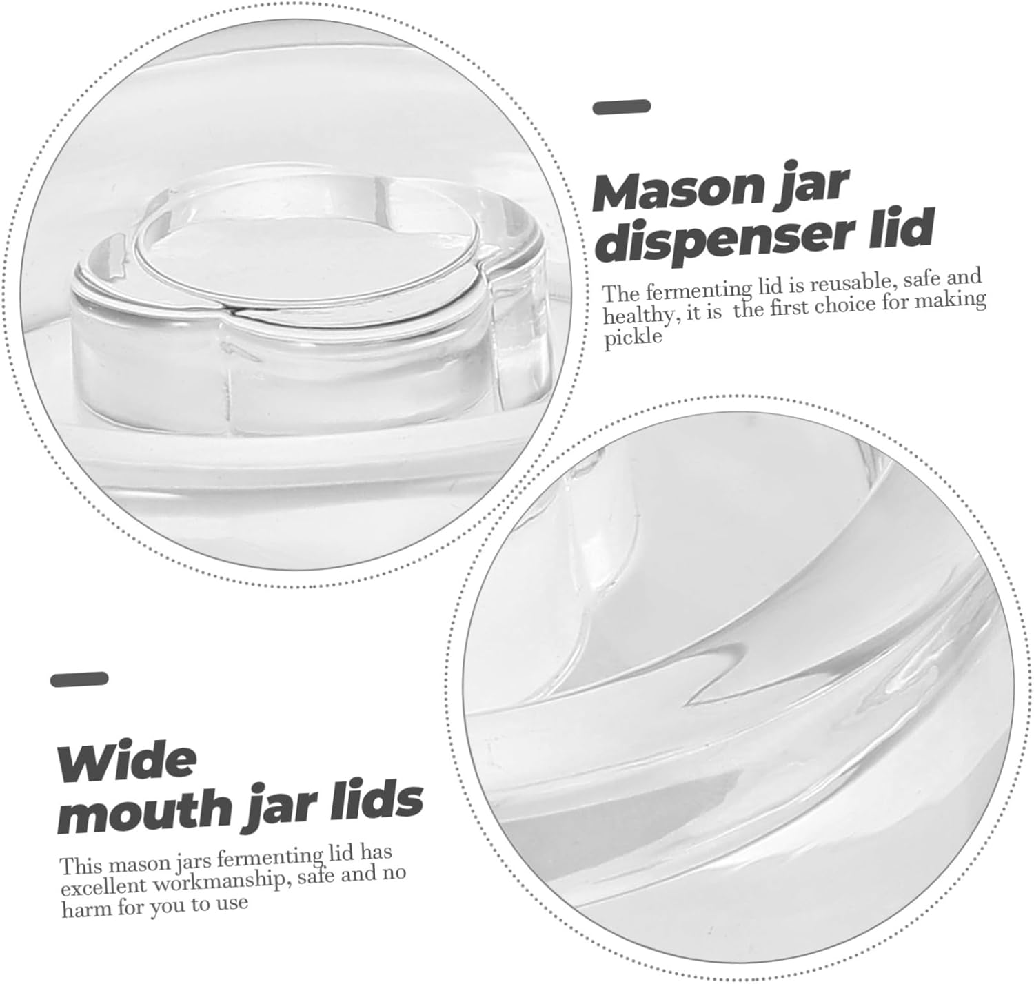 Hoement 2pcs Fermented Glass Weights for Mason Jars 1