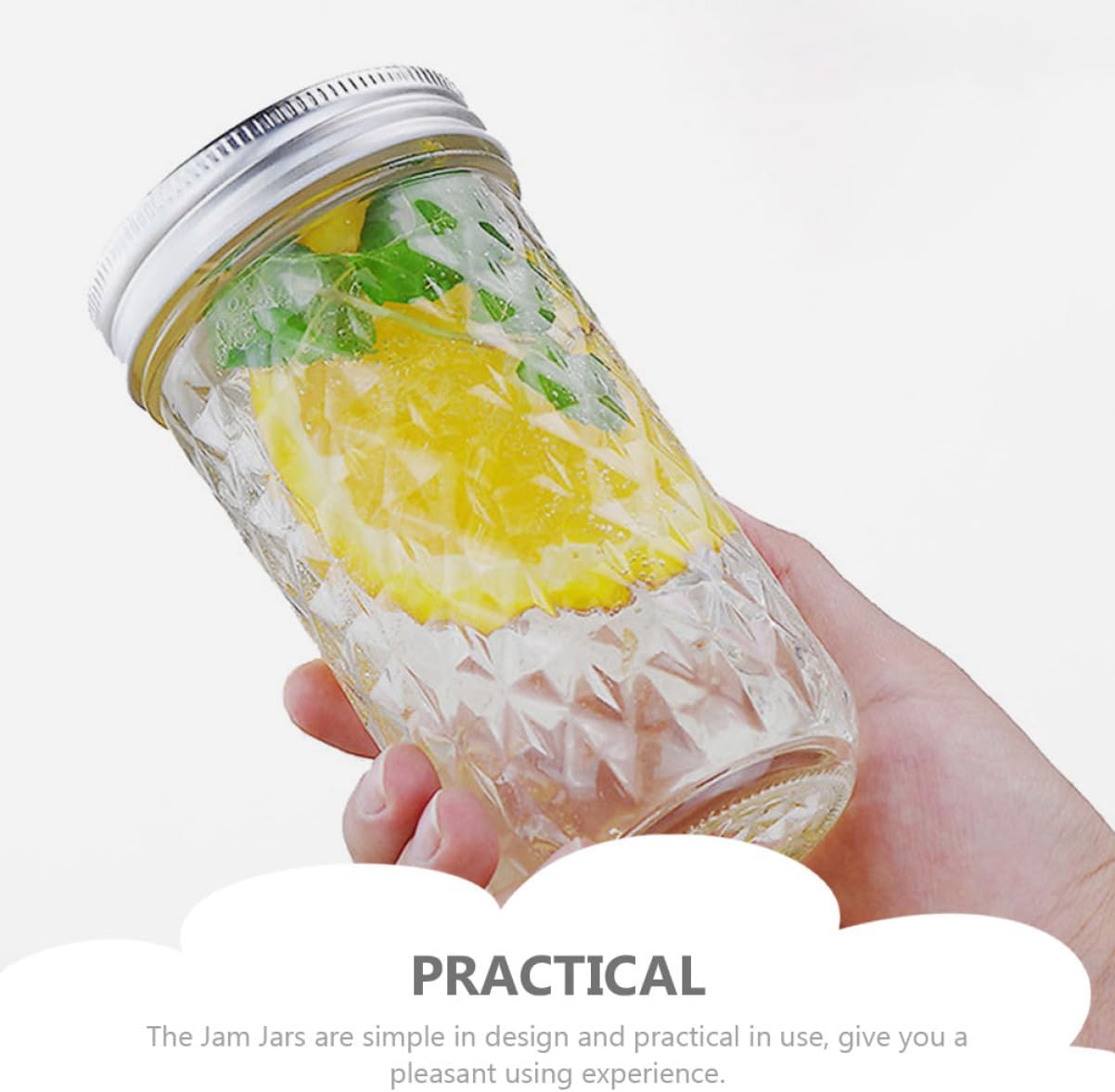 Sturdy 2-Pack Glass Jam Pots for Canning Storage