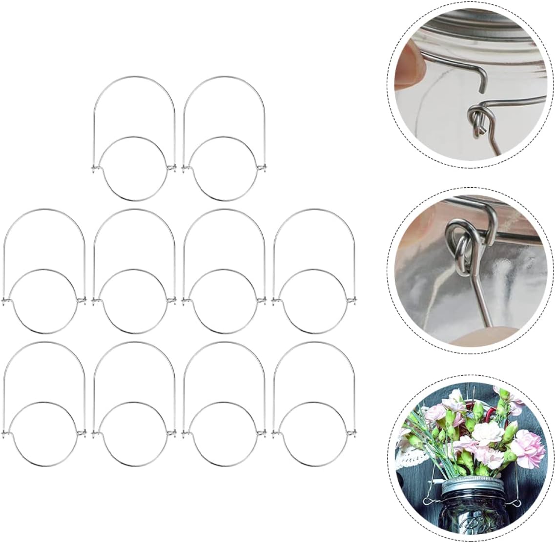 Stainless Steel Mason Jar Hangers Set