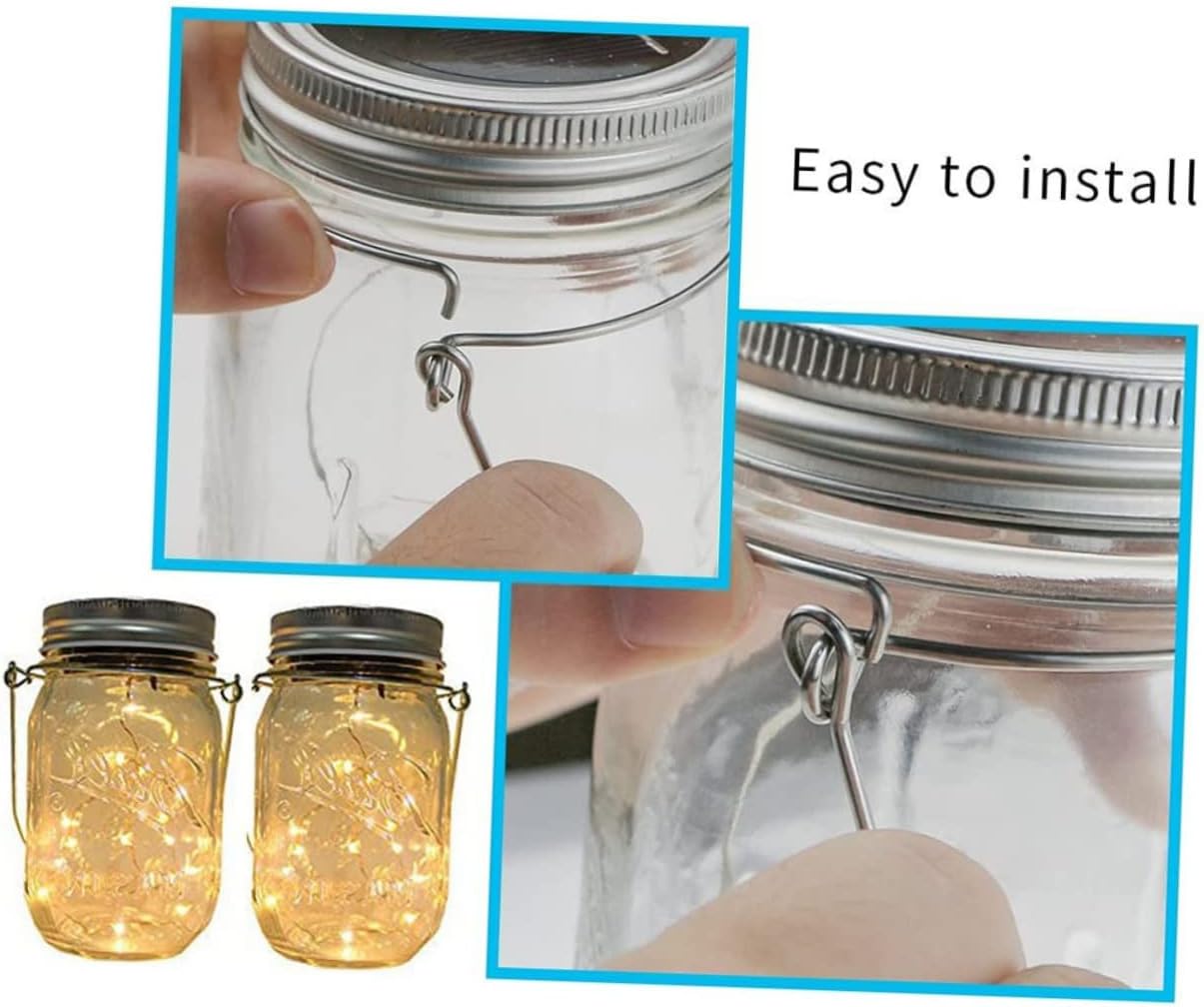 Sturdy 10-Piece Set of Stainless Steel Mason Jar Hanging Hooks