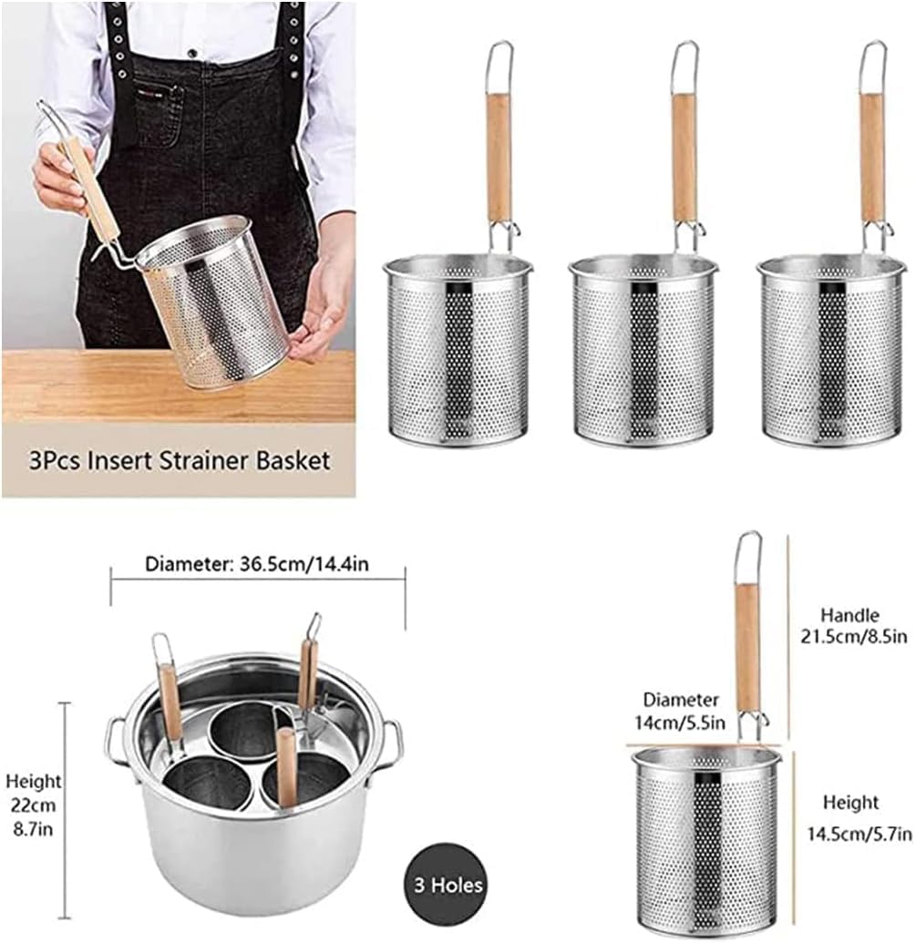 UNbit Pasta Pots Set with Strainer for Home Cooking