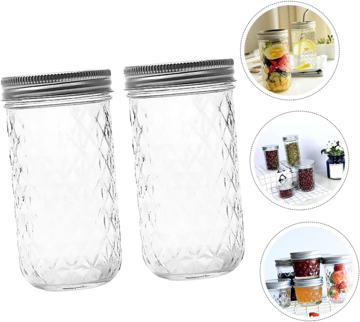 2pc Plastic Spice Containers 2packs Durable Canisters for Home Kitchen