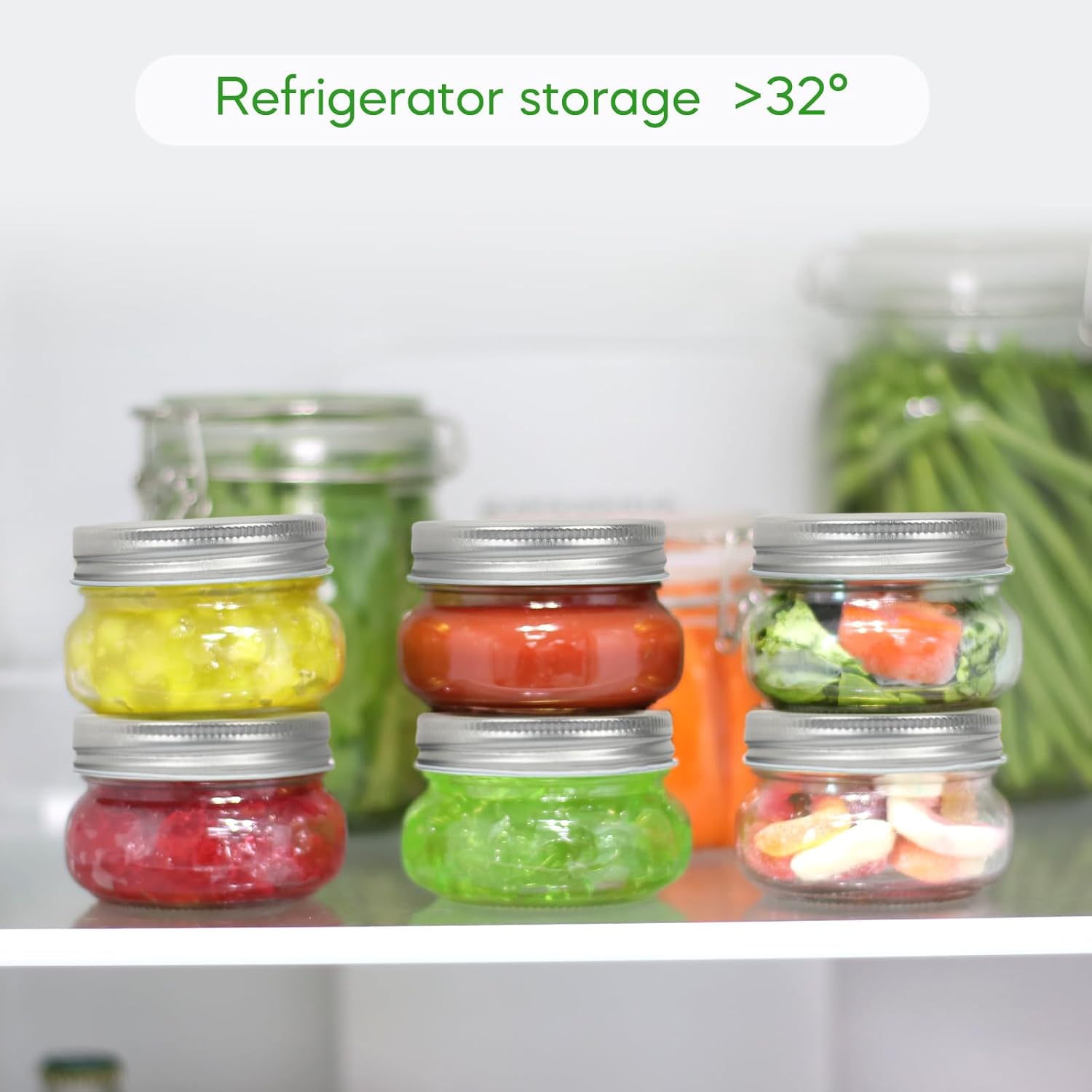 STARSIDE 4 oz Glass Mason Jars 24 Pack with Lids