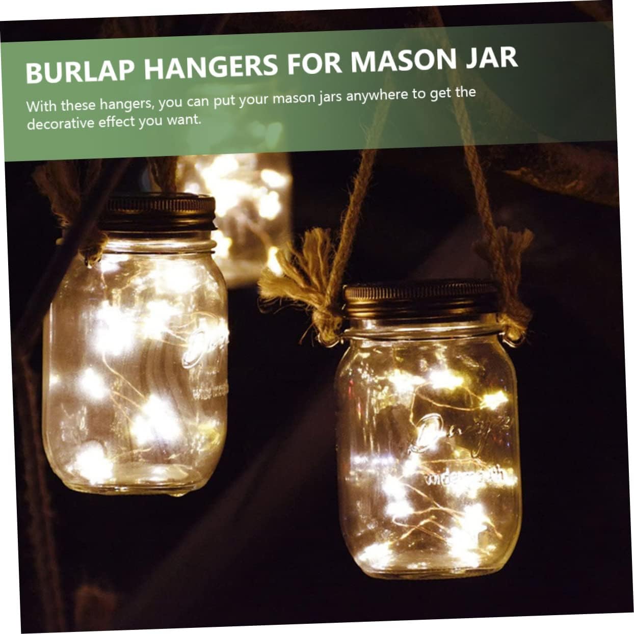 ULTECHNOVO 2-Piece Mason Jar Rope Handles