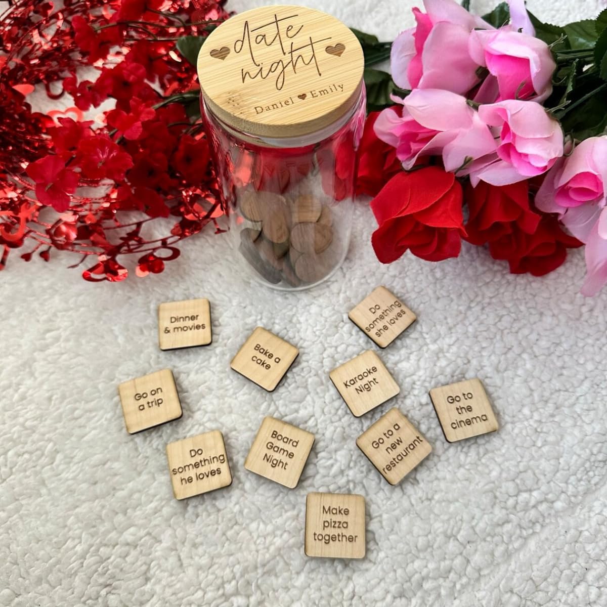 Custom Candle Mason Jar with Engraved Date Night Ideas