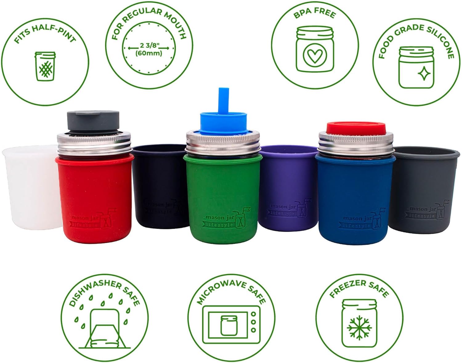 8oz Mason Jar Sleeves with 2Pack