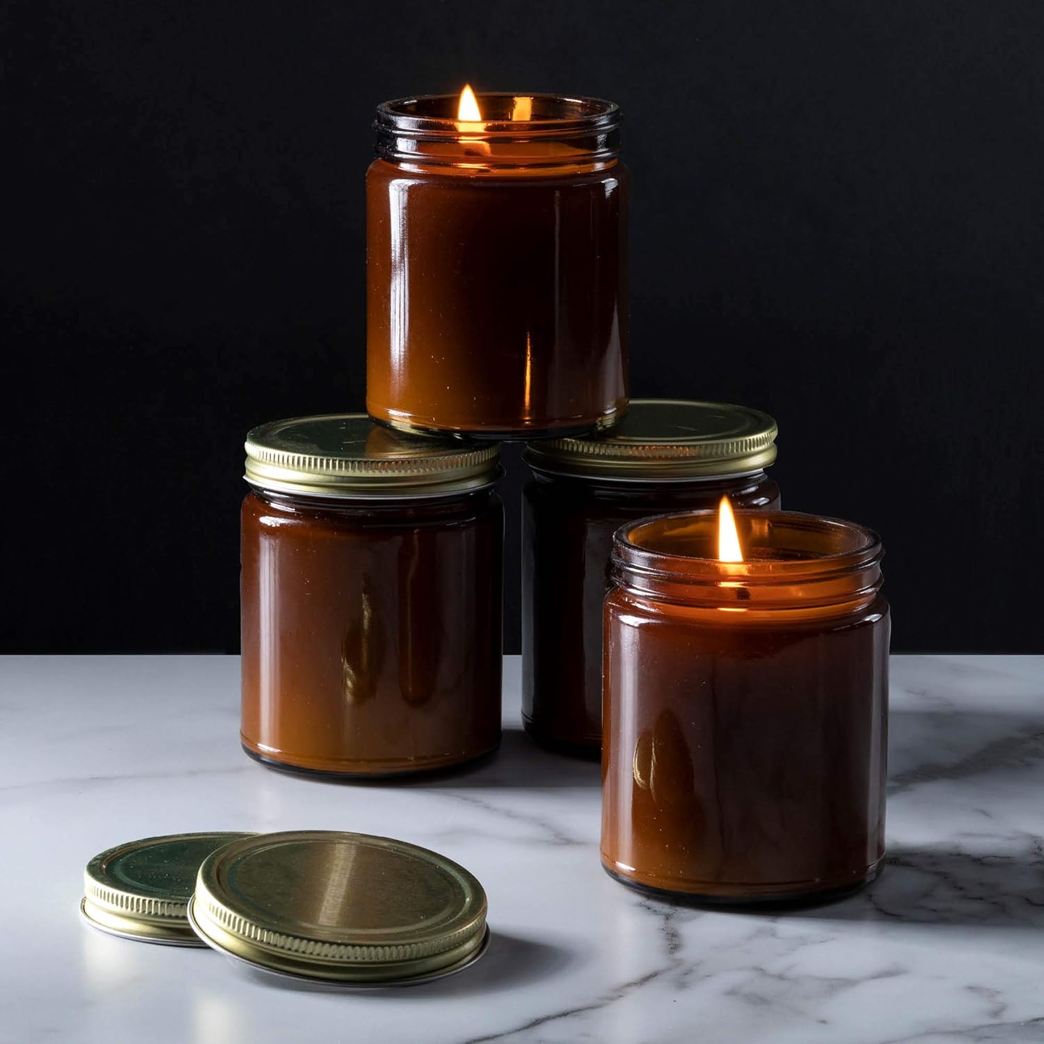 12-Piece Glass Jars - Candle Making More