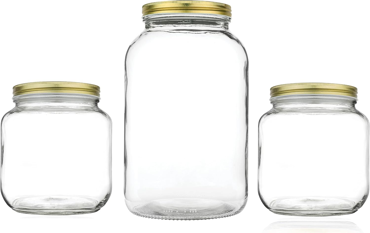 Kitchentoolz 2 Half Gallon 1 Full Gallon Mason Jars