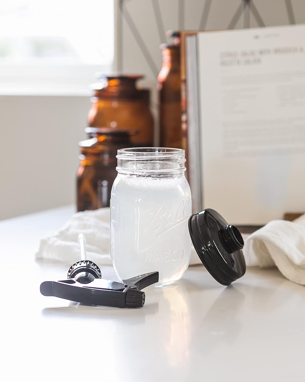 Jarmazing 2-Pack Mason Jar Sprayer with Adjustable Cleaning Solution