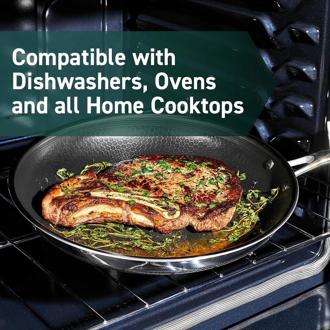 HexClad 7 Piece Hybrid Stainless Steel Cookware Set