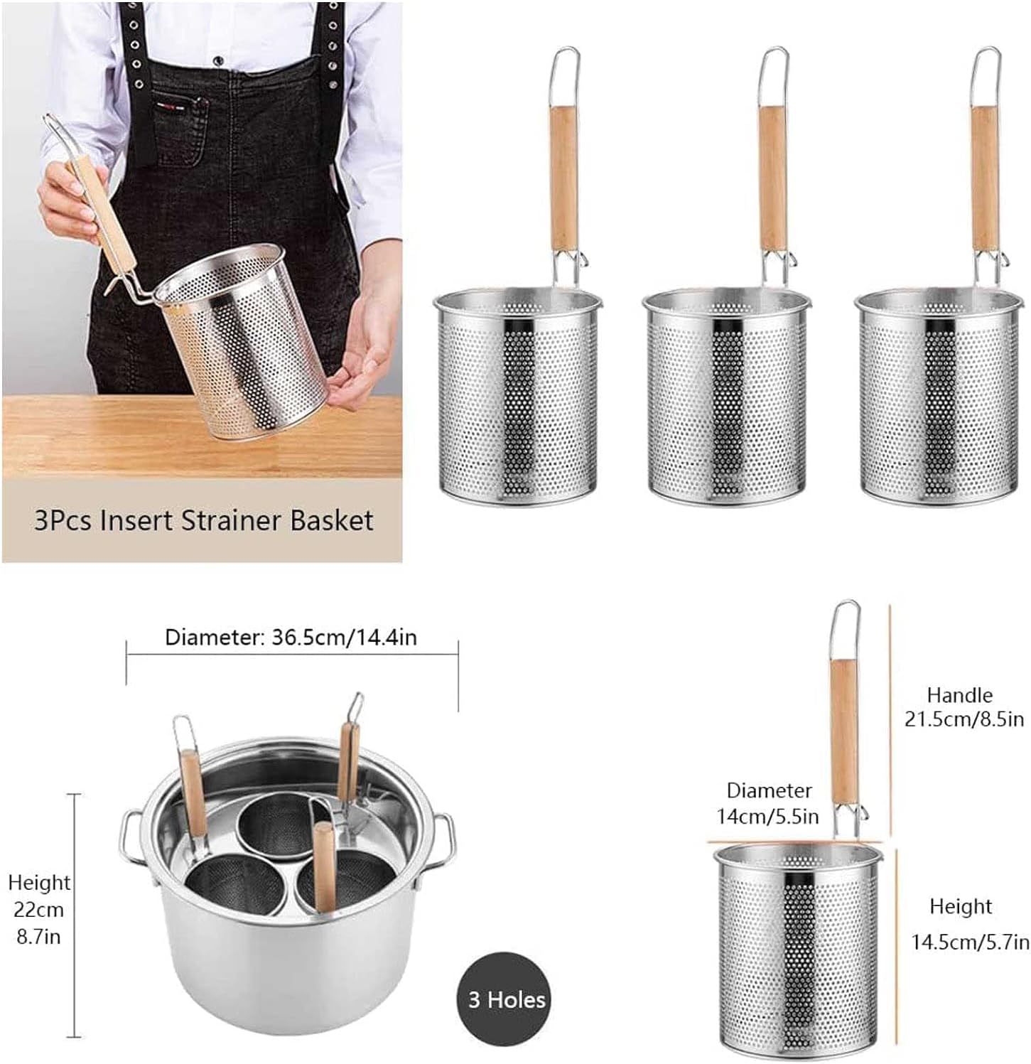 Sturdy q Pasta Cooking Set for Home Restaurant Use