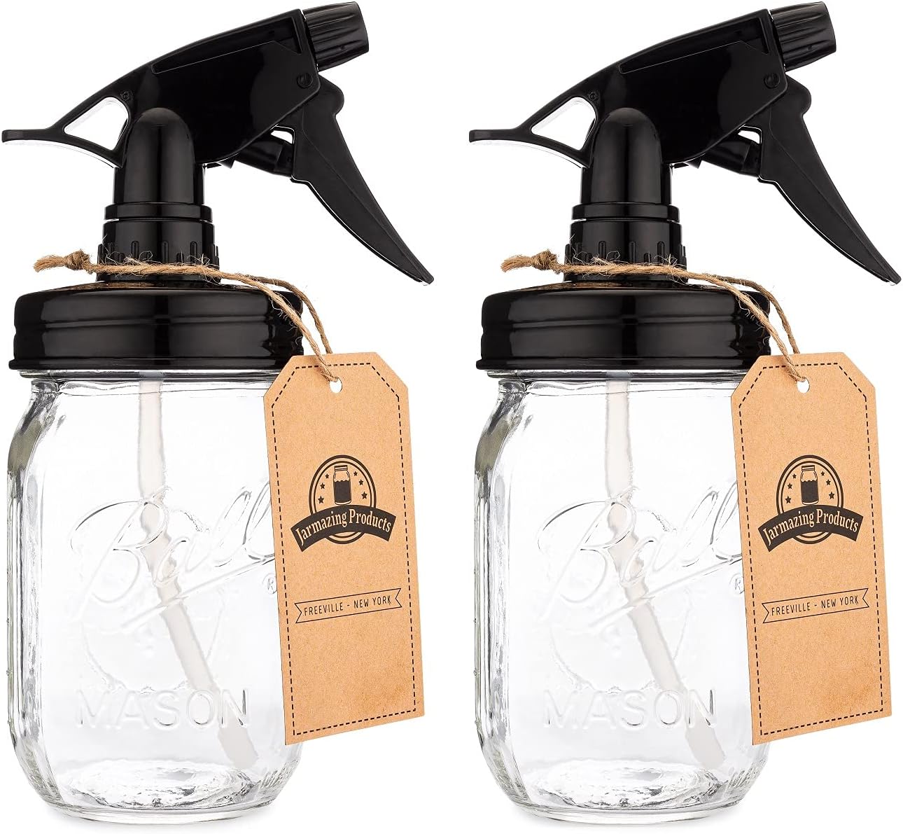 Jarmazing 2-Pack Mason Jar Sprayer with Adjustable Cleaning Solution