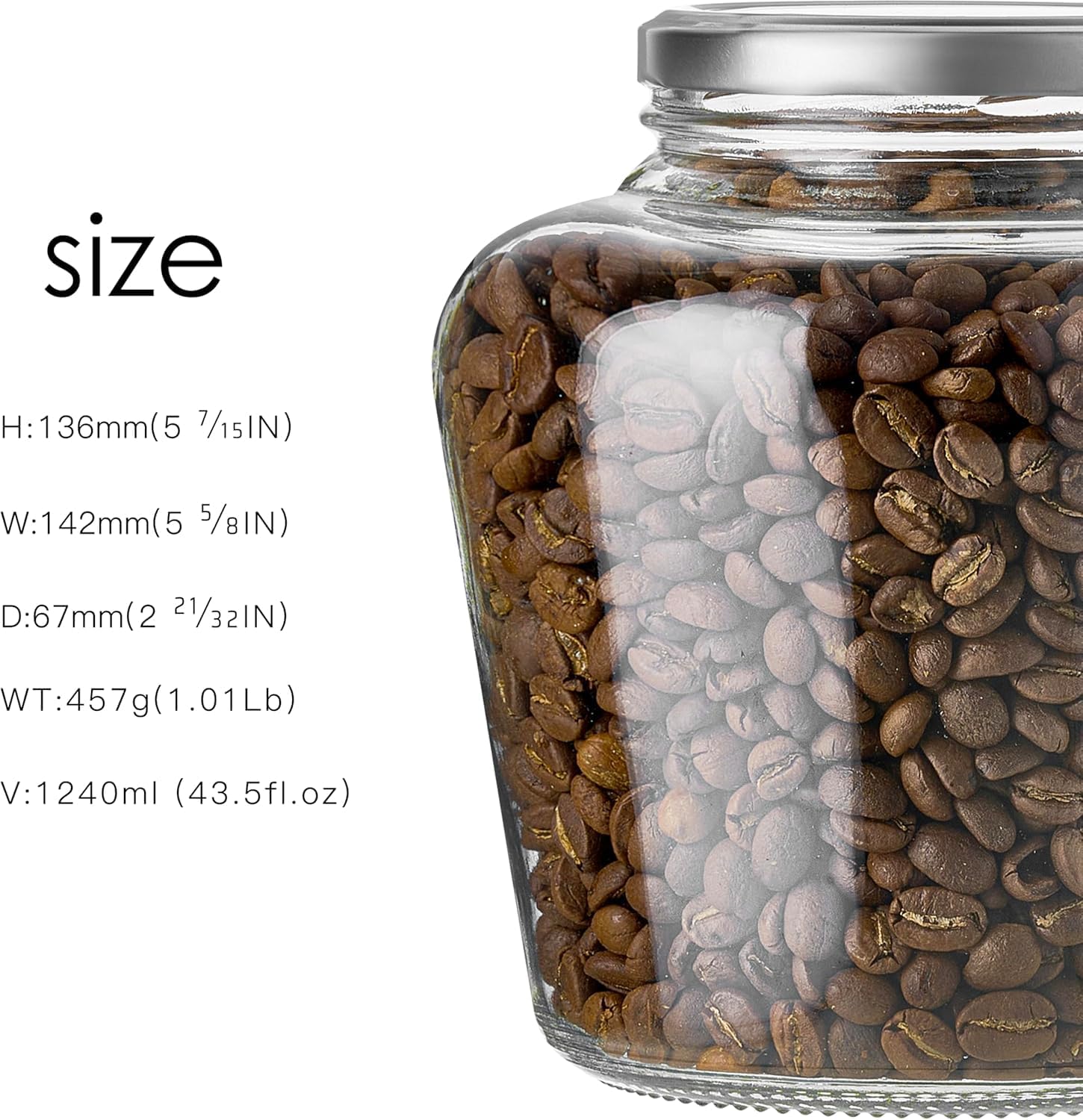 Danmu Glass Jars with Airtight Lid