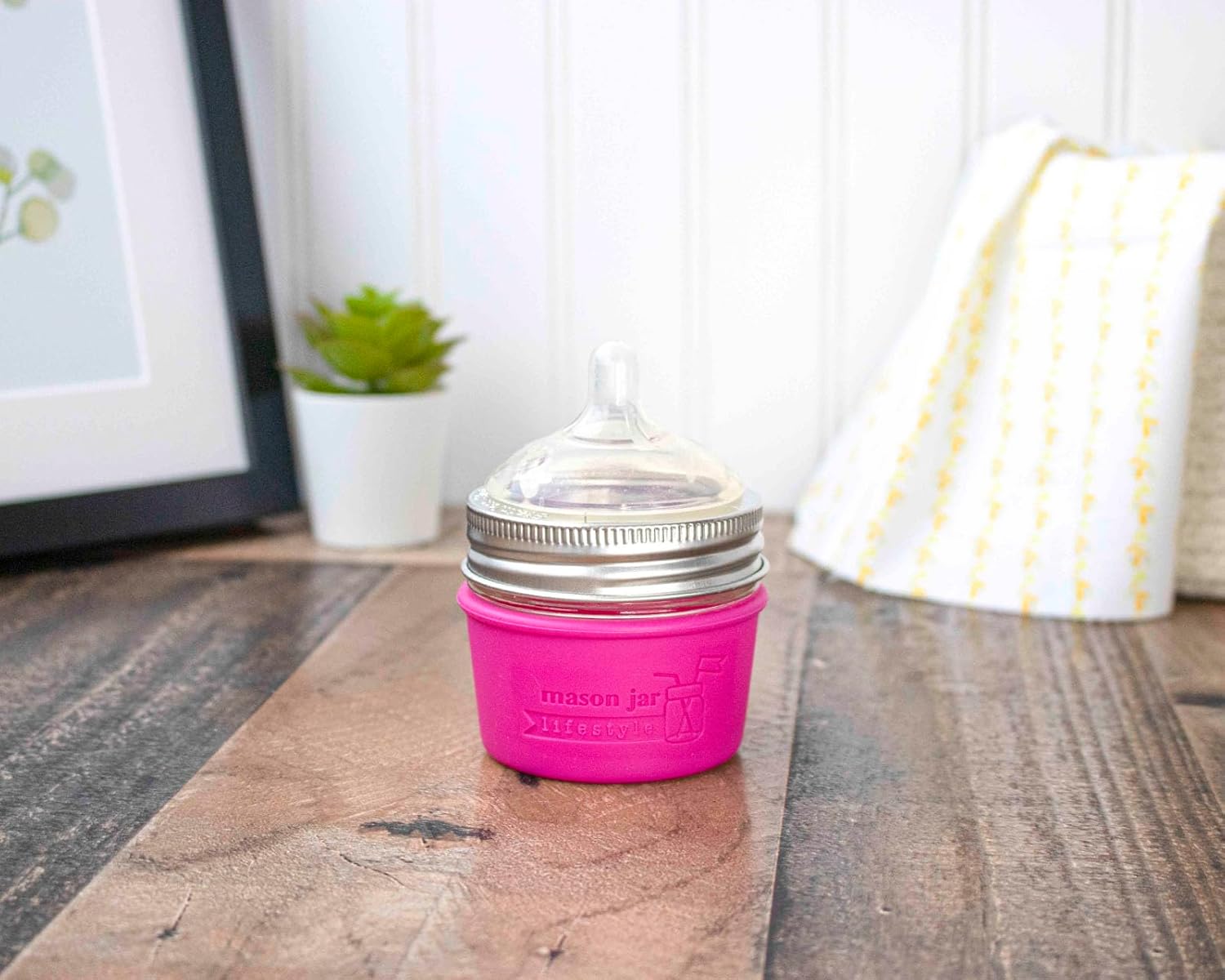 Mason Jar Lifestyle 4oz Silicone Sleeve 2 Pack - Berry Pink
