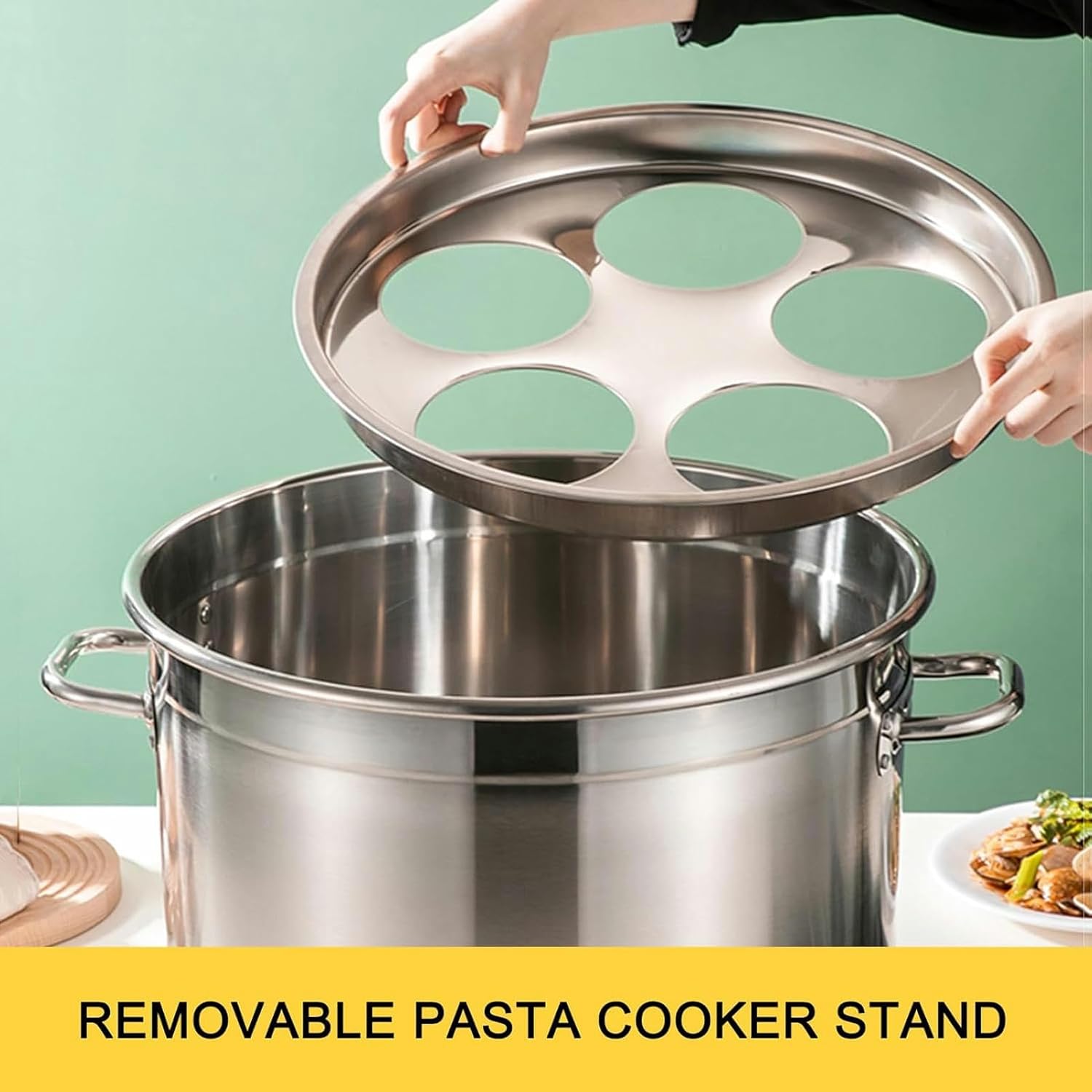 BINGWANGStainless Steel Pasta Pot Set Multi-Pot 45cm Durable Home Kitchen Essential