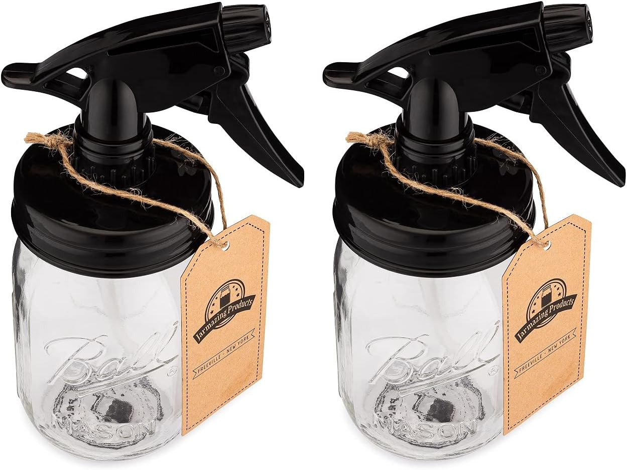 Jarmazing 2-Pack Mason Jar Sprayer with Adjustable Cleaning Solution