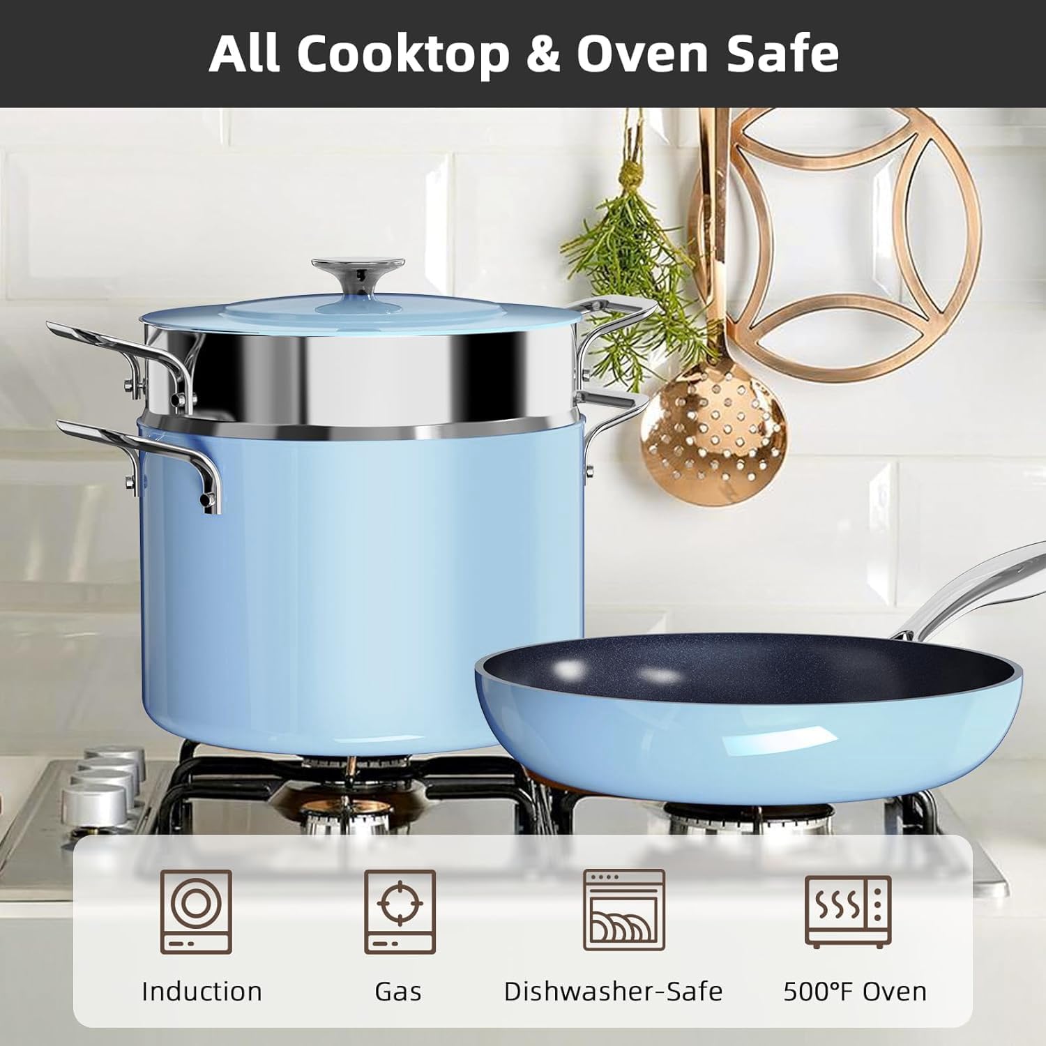 Luxury Non-Stick Cookware Set for All Cooktops