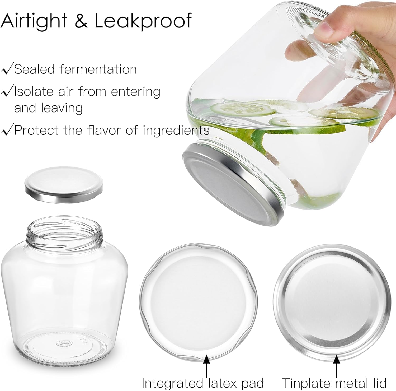 Danmu Glass Jars with Airtight Lid