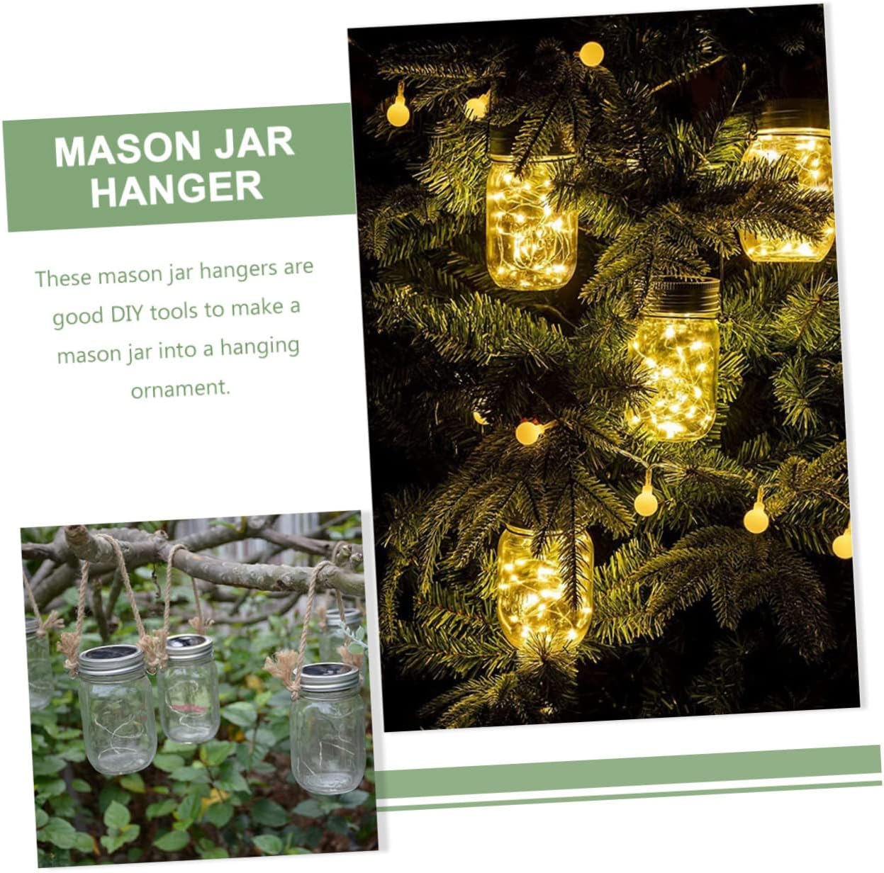 ULTECHNOVO 2-Piece Mason Jar Rope Handles