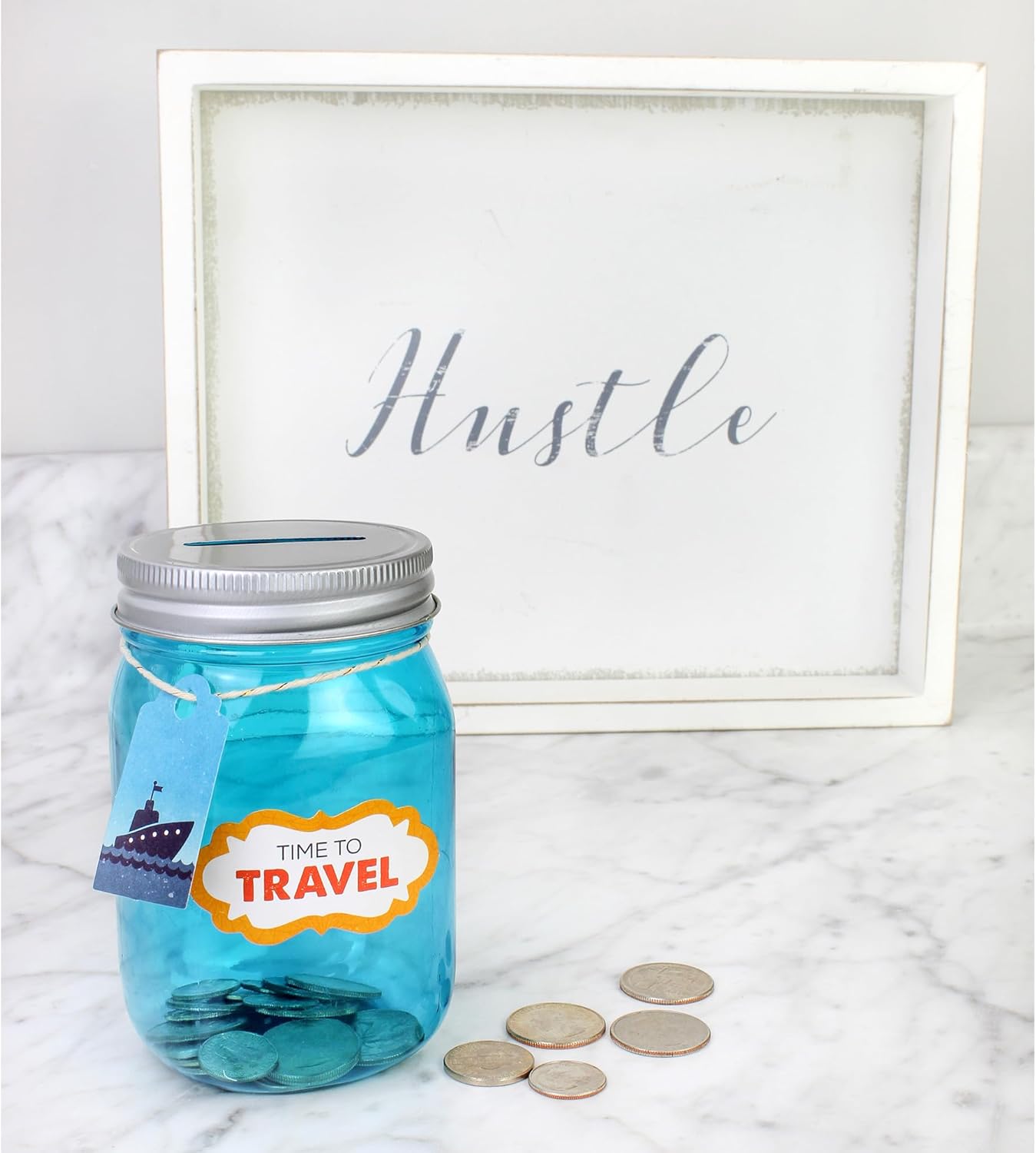4-Birds Coin Jar Managers Blue 4-Pack