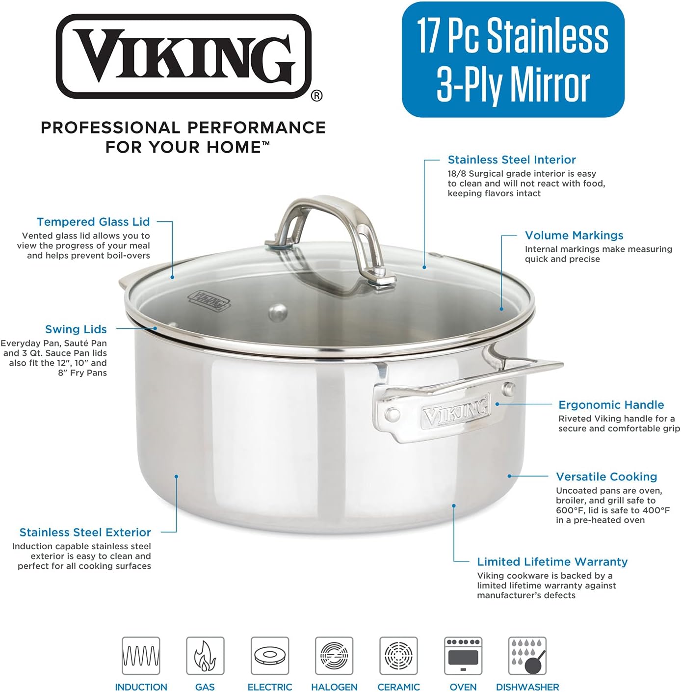 Viking 17-Piece Cookware Set