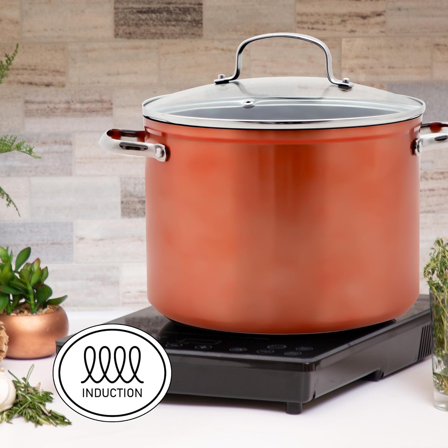 Non-Stick Ceramic Cookware Set with Shatter-Proof Lids