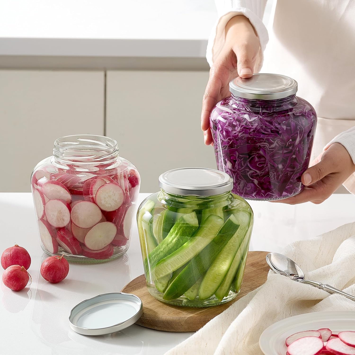 Danmu Glass Jars with Airtight Lid