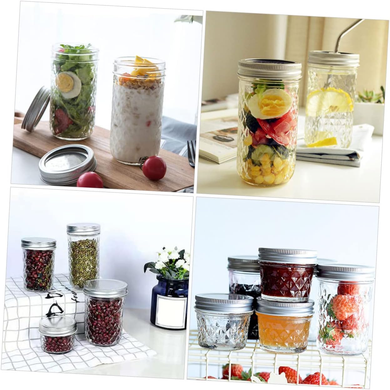 2pc Plastic Spice Containers 2packs Durable Canisters for Home Kitchen