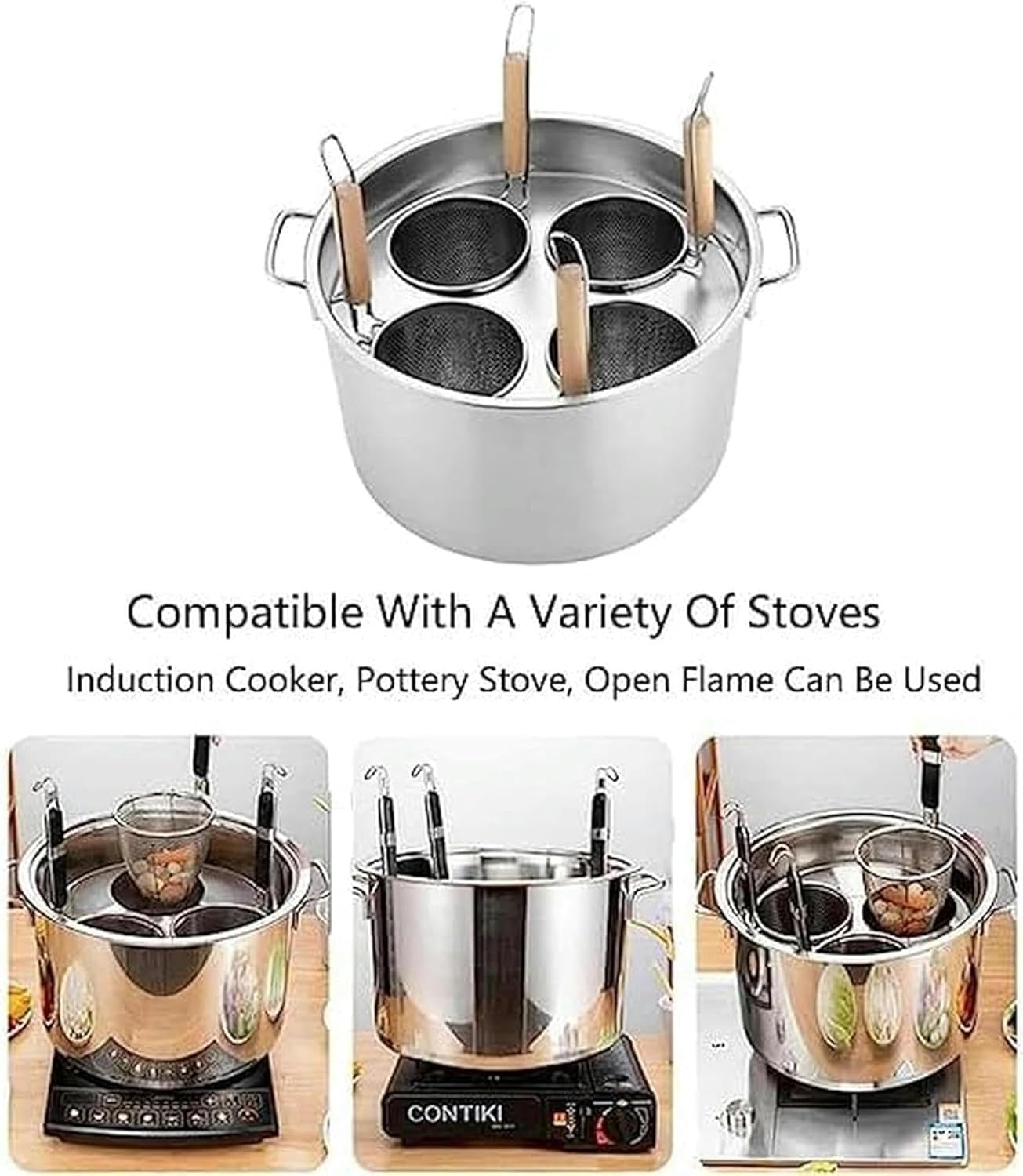 Pasta Cooker Set with Divider Strainer