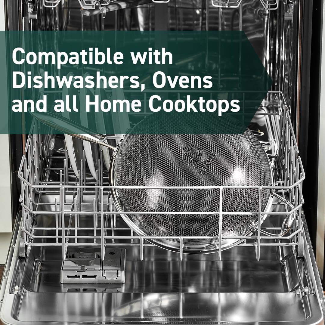 HexClad 7 Piece Hybrid Stainless Steel Cookware Set