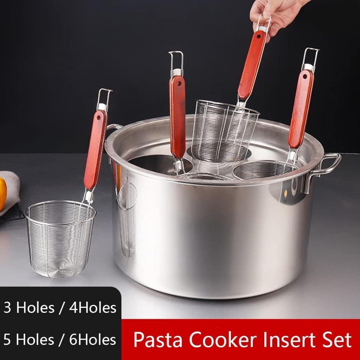 Sturdy Stainless Steel Pasta Cooker Set for Home Commercial Use