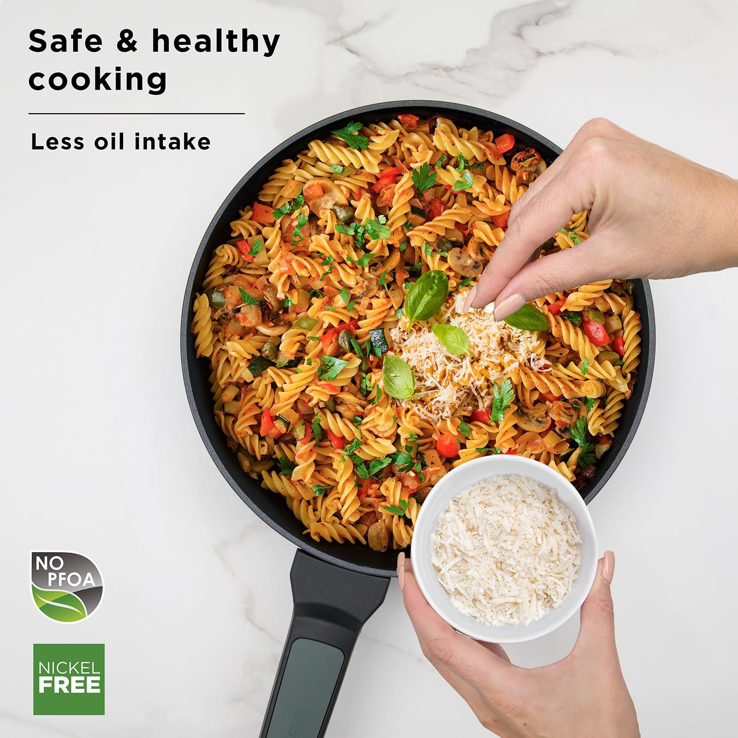 KASANOVA 11-Piece Nonstick Cookware Set PFOA-Free Compatible with All Induction Cooktops