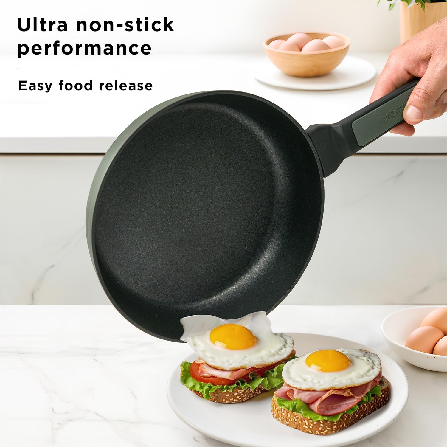 KASANOVA 11-Piece Nonstick Cookware Set PFOA-Free Compatible with All Induction Cooktops