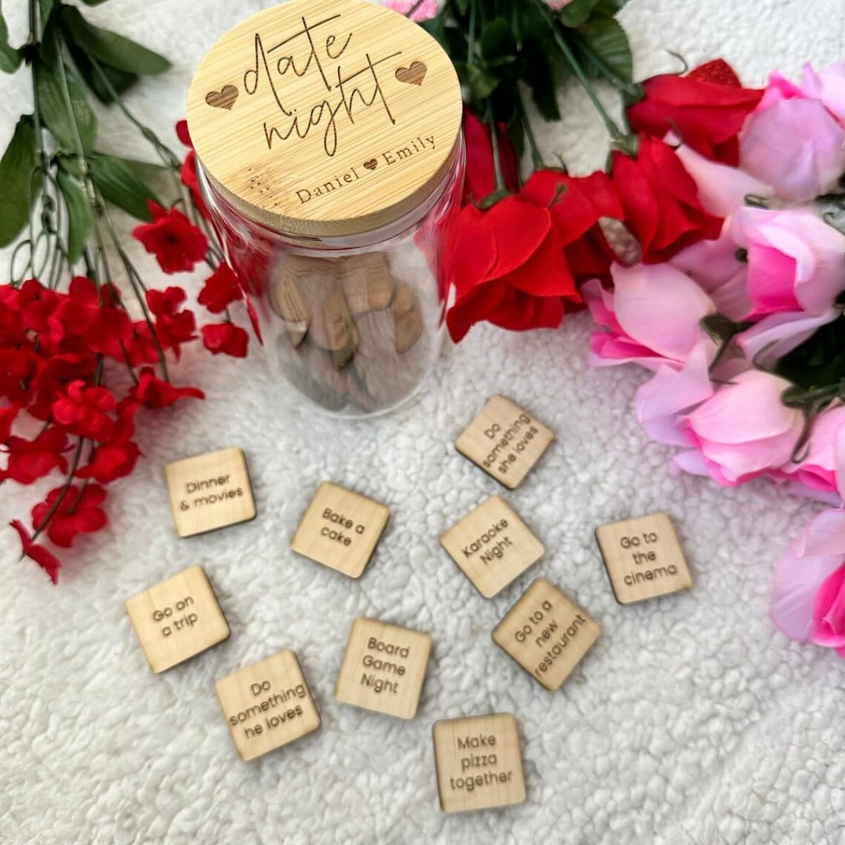 Custom Candle Mason Jar with Engraved Date Night Ideas