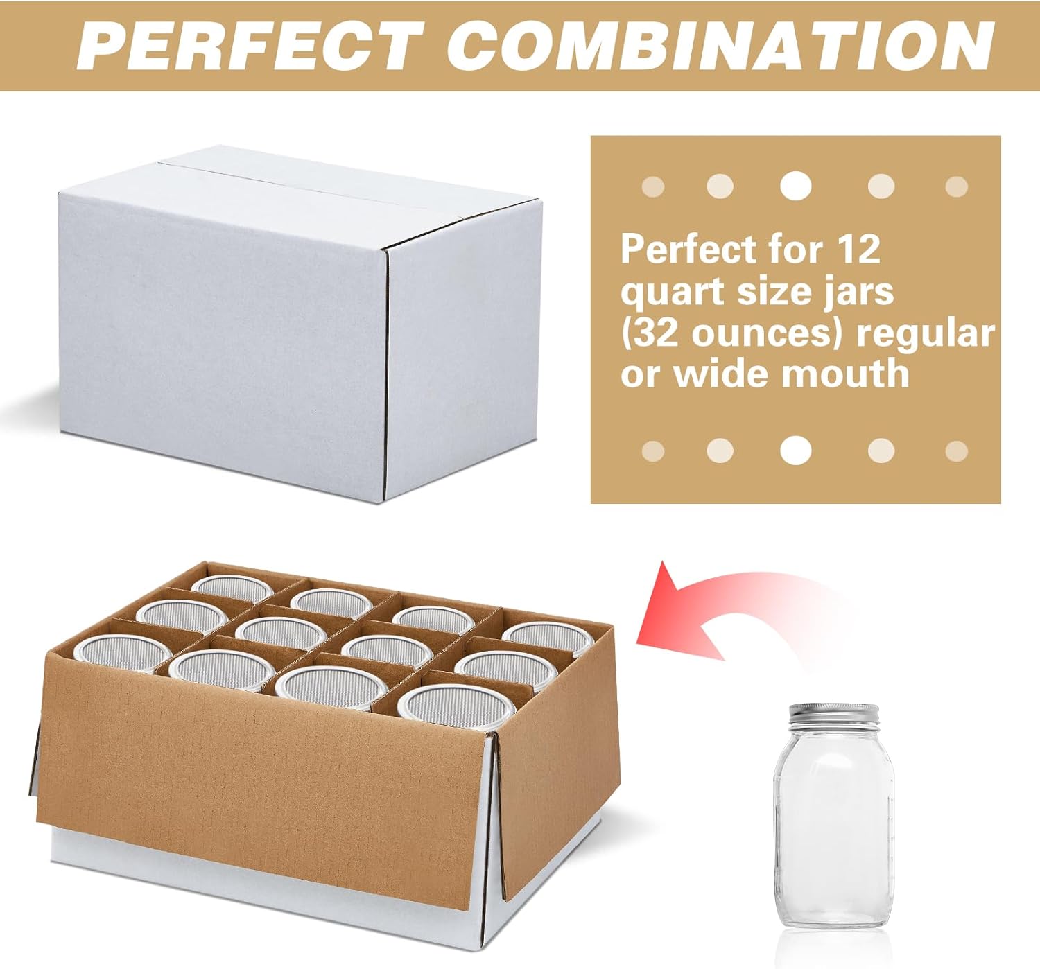 6 Piece Canning Jar Storage Boxes with Dividers