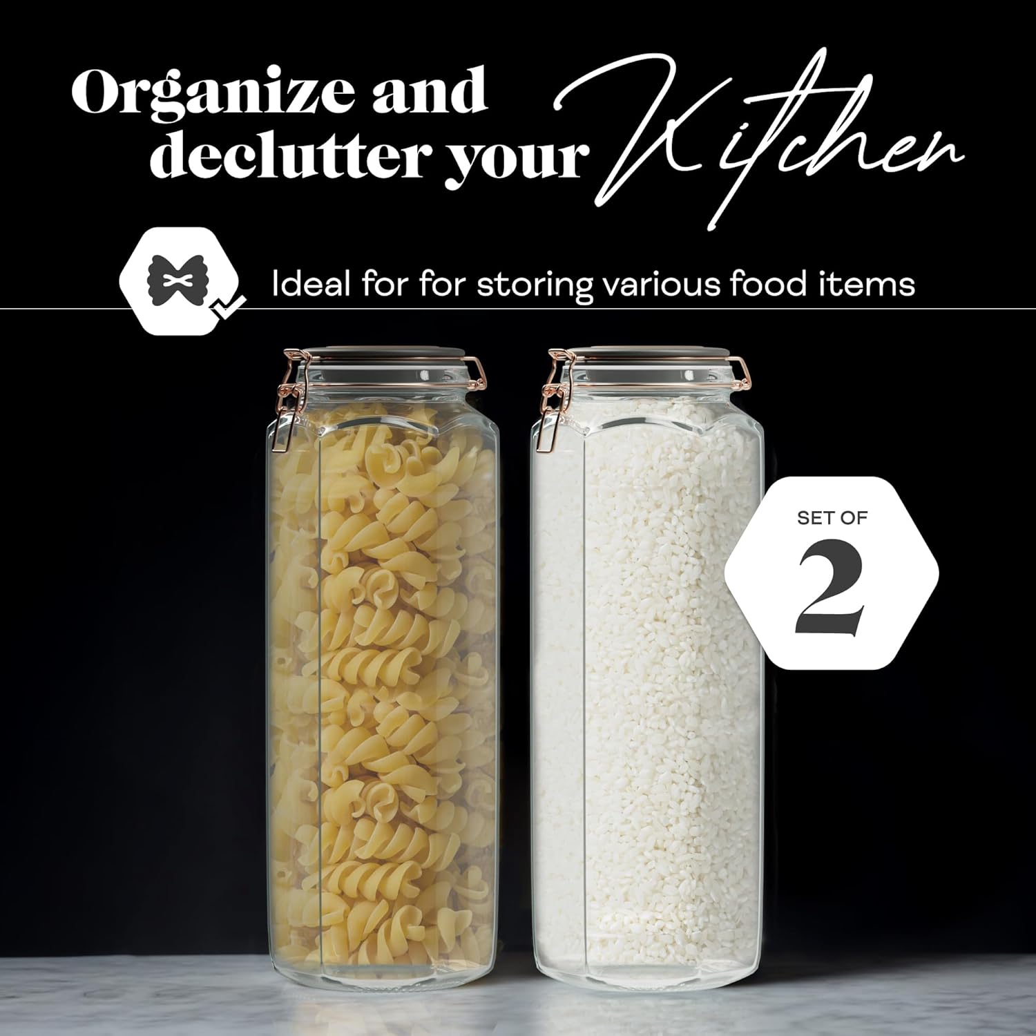 Amici Home Adler Hermetic Glass Canister Set of 2