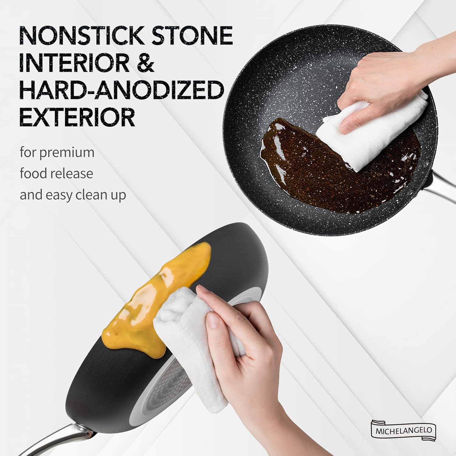 Professional MICHELANGELO Cookware Set for induction use