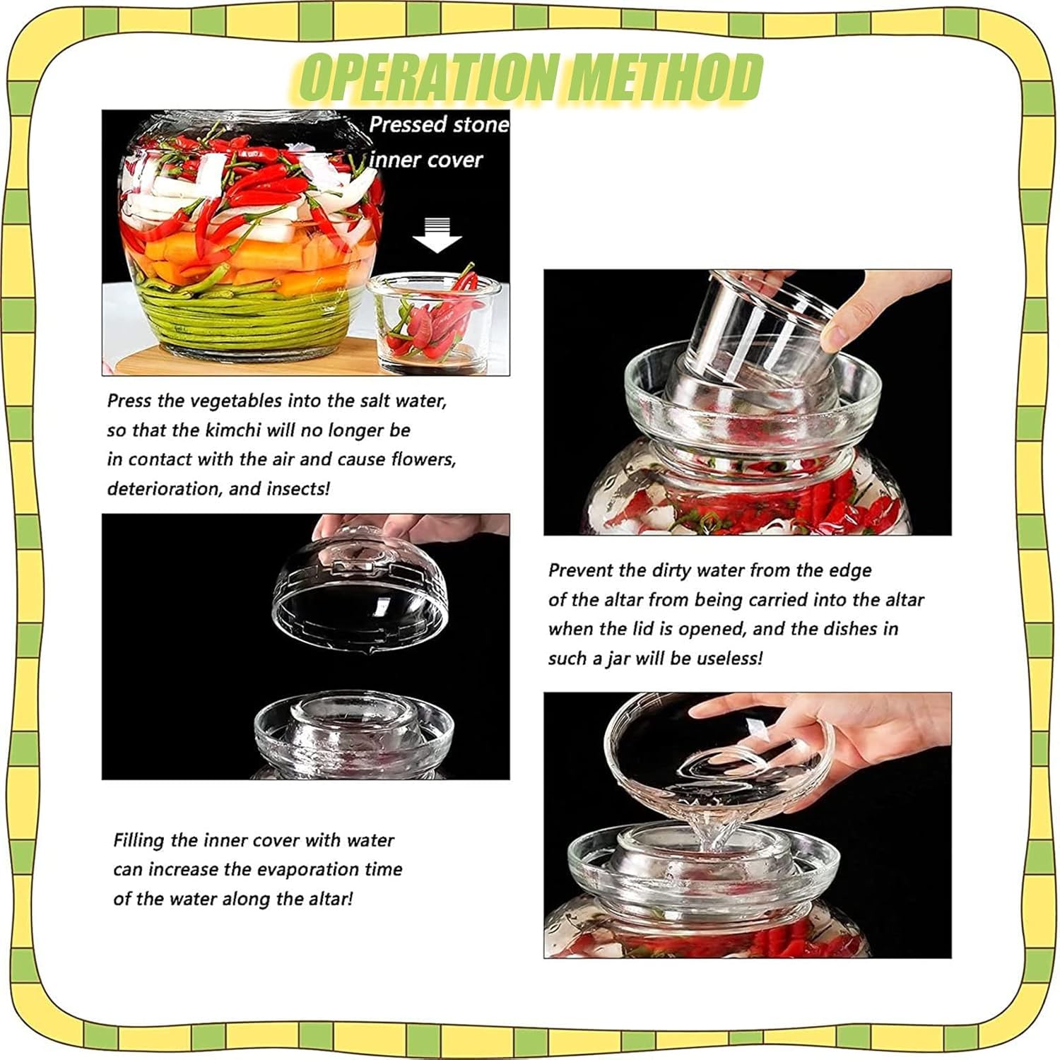 OCAZI Clear Glass Jar 10L Pickling Fermenting Canning Jar