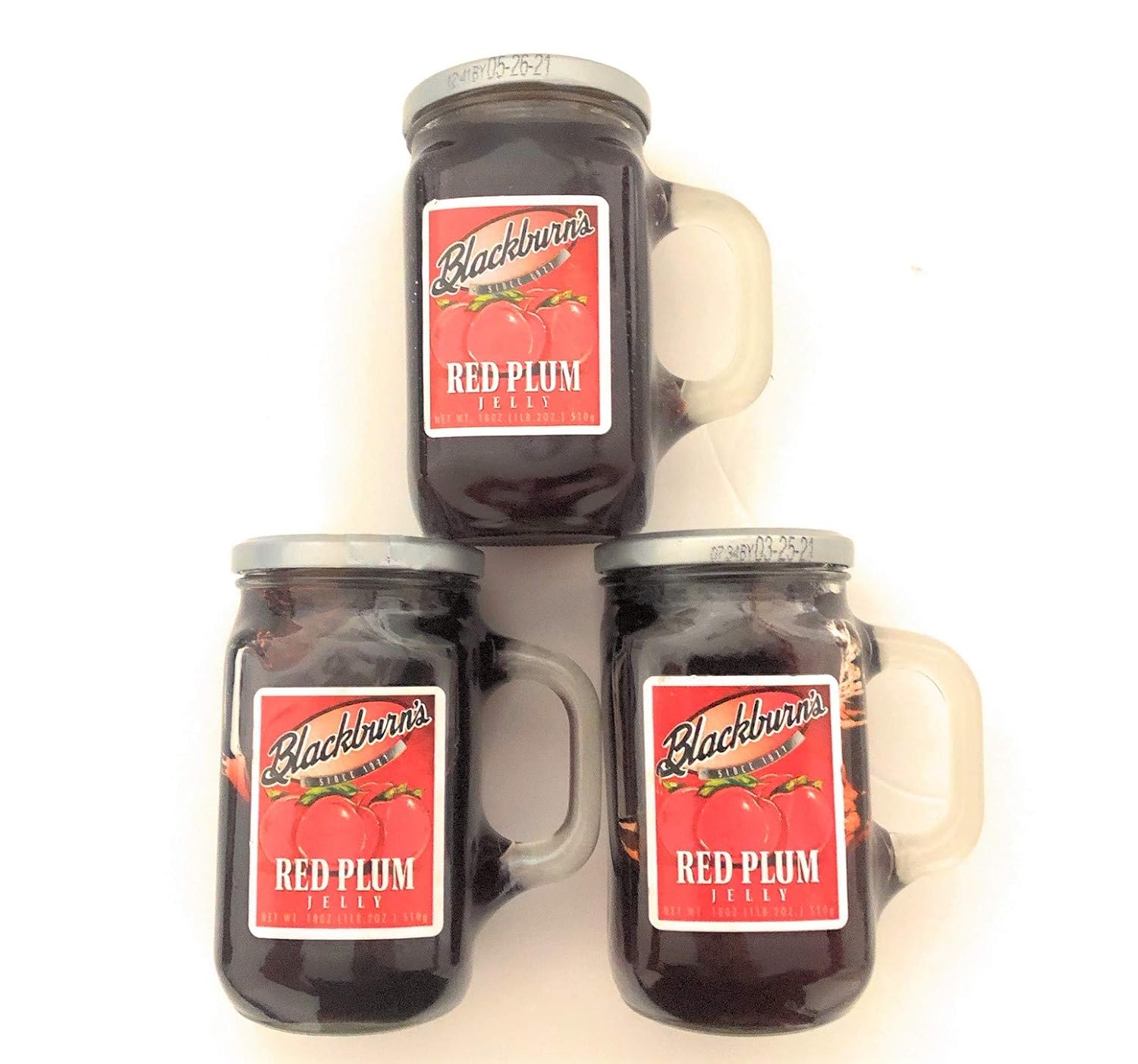 Blackburns Red Plum Jelly 18oz Jars Pack of 3