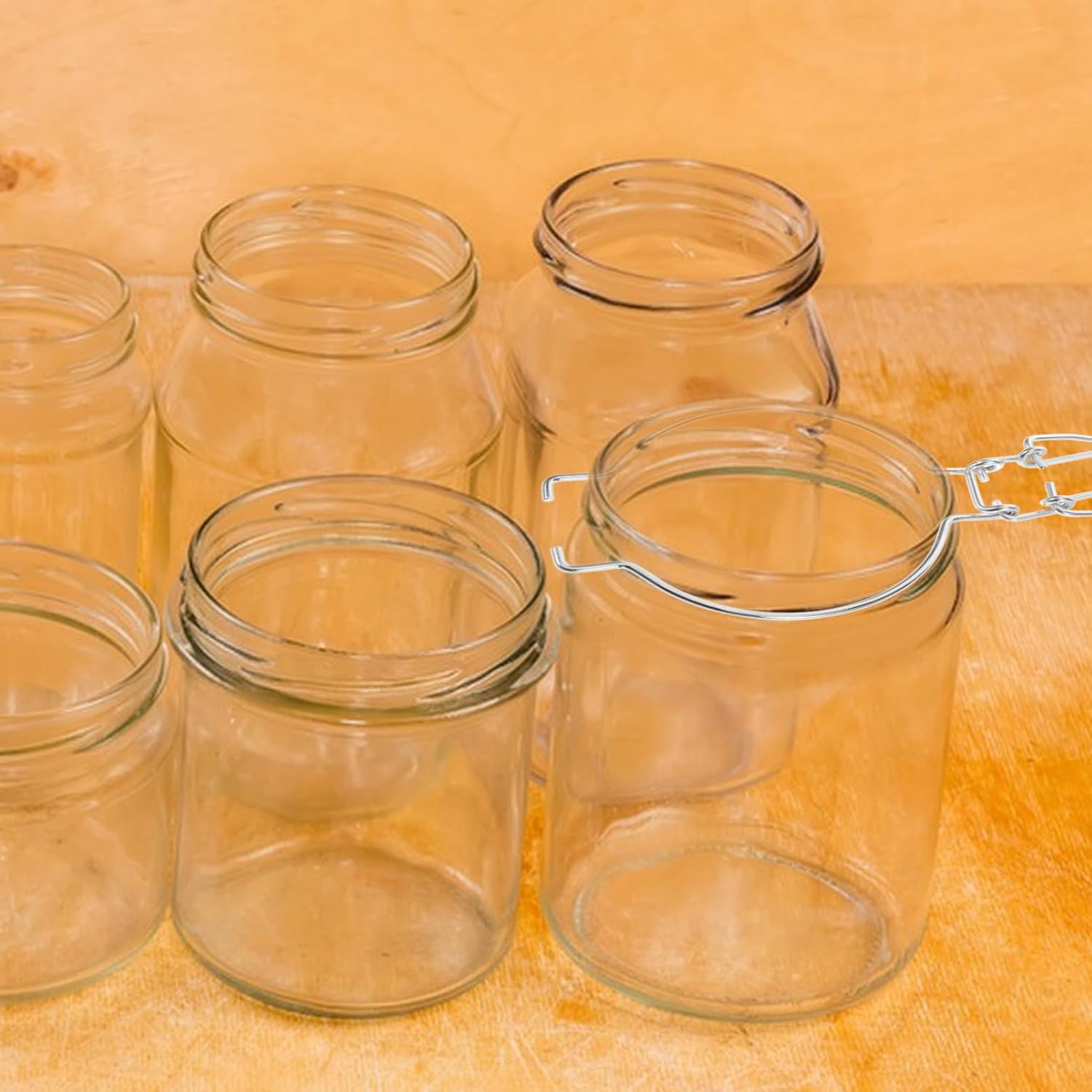 Zerodeko 10pcs Stainless Steel Wire Clamps for Glass Canning Jars