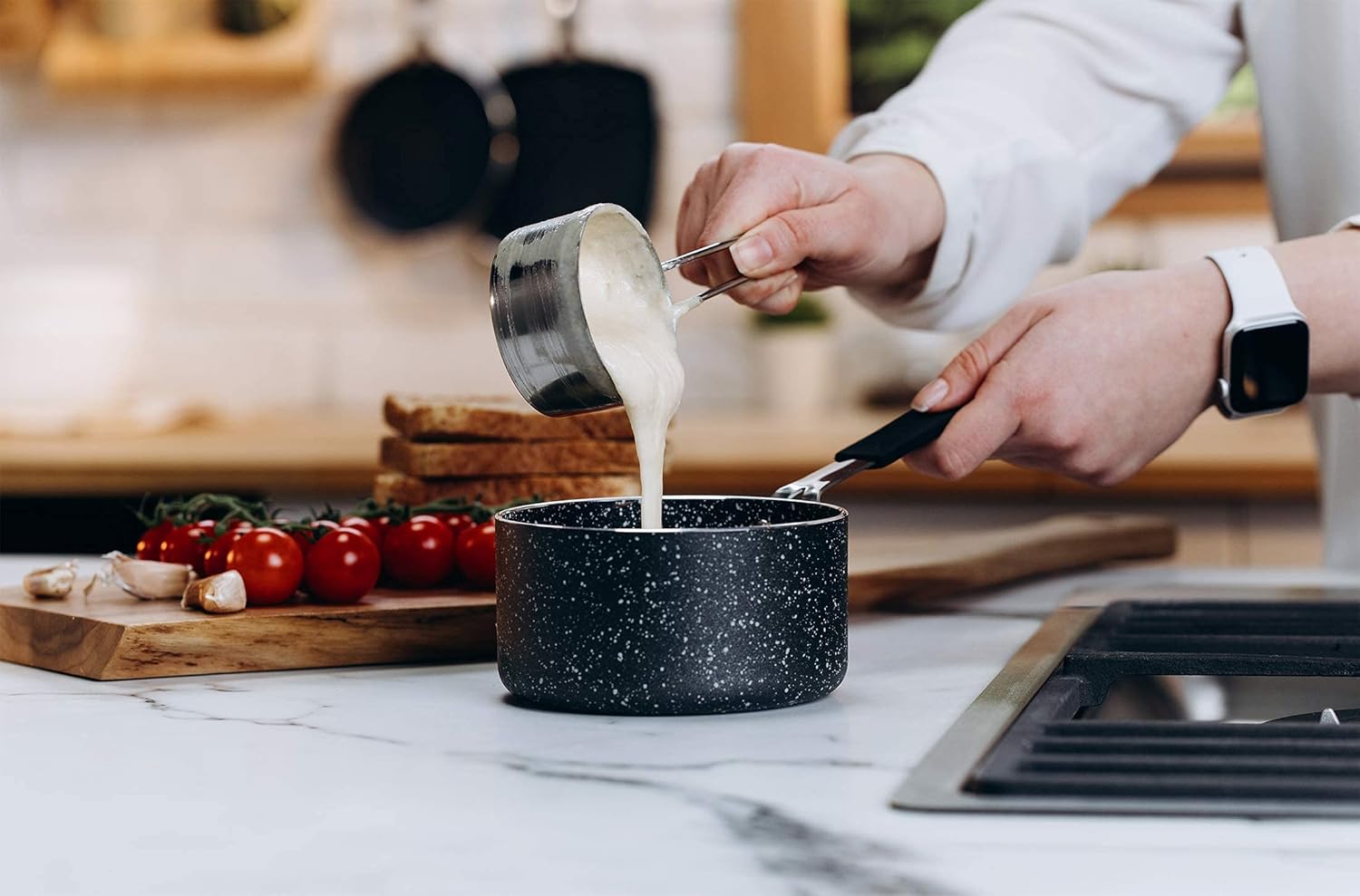 Granitestone Original Stackmaster 5-Piece Cookware Set - Safe Non-Stick Stackable PFOA-Free