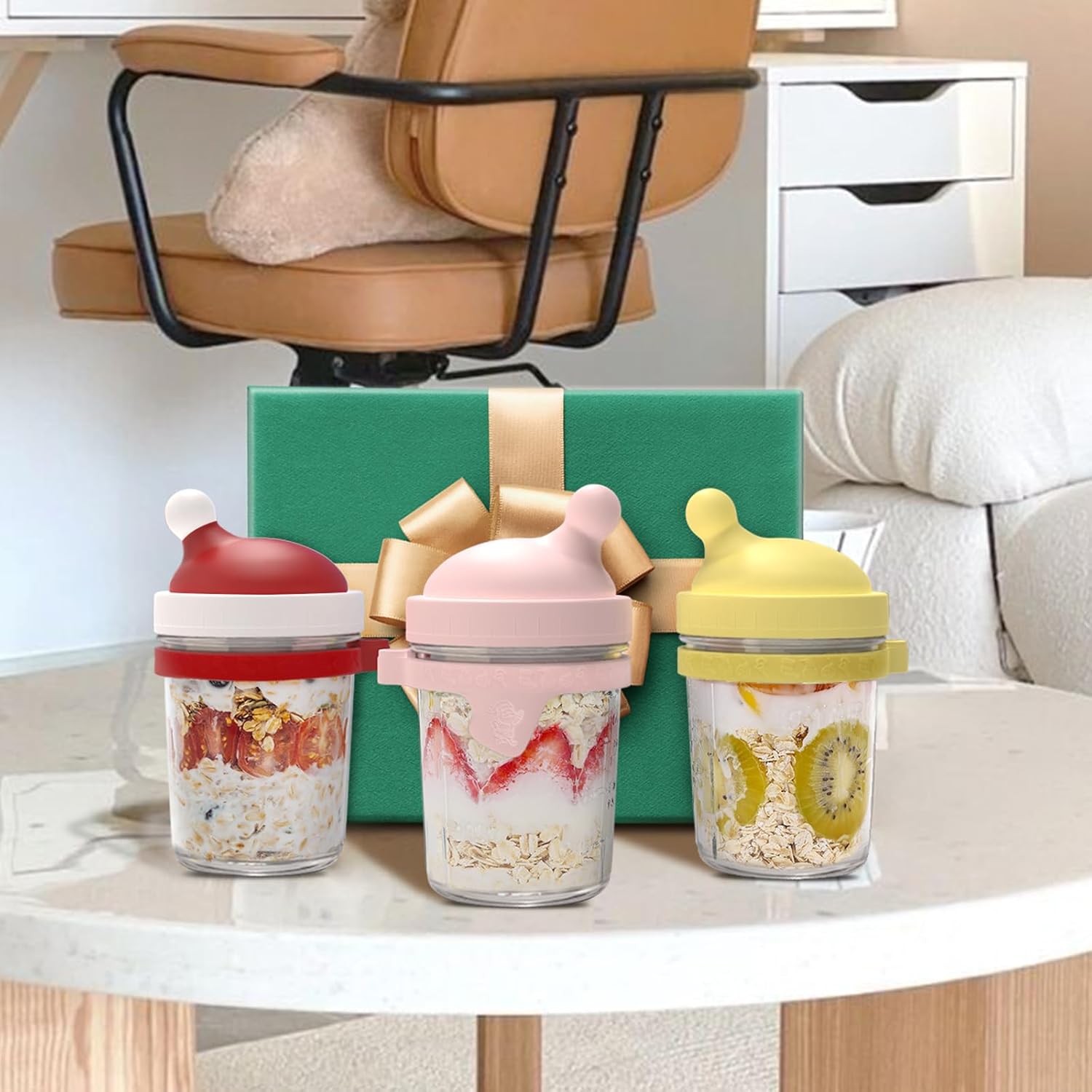 Overnight Oats Mason Jar Set