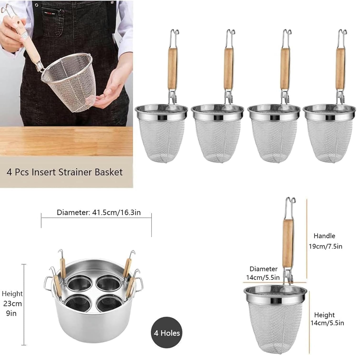 Sturdy Durable Multipots Set for Home Commercial Cooking