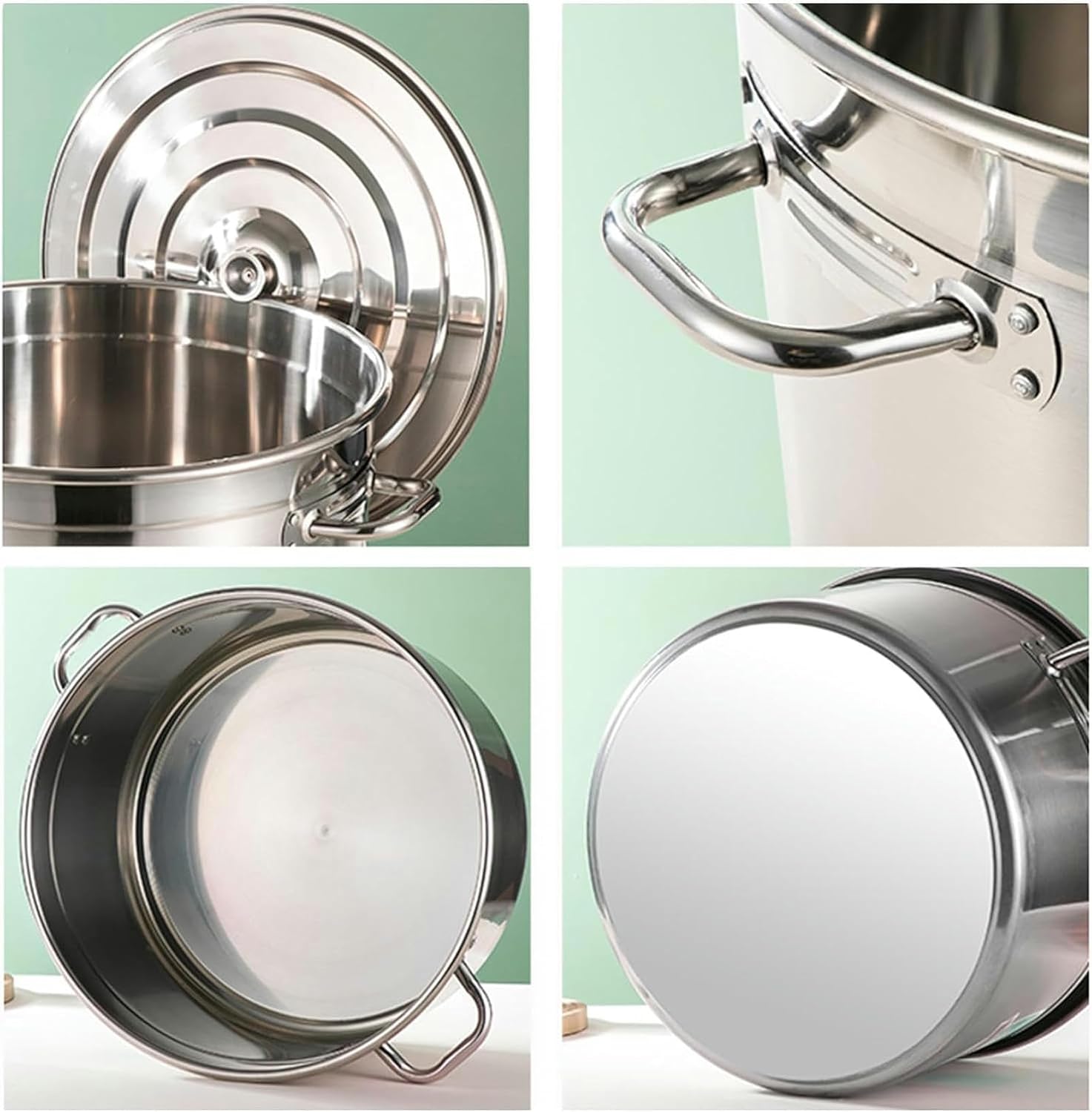 BINGWANGStainless Steel Pasta Pot Set Multi-Pot 45cm Durable Home Kitchen Essential
