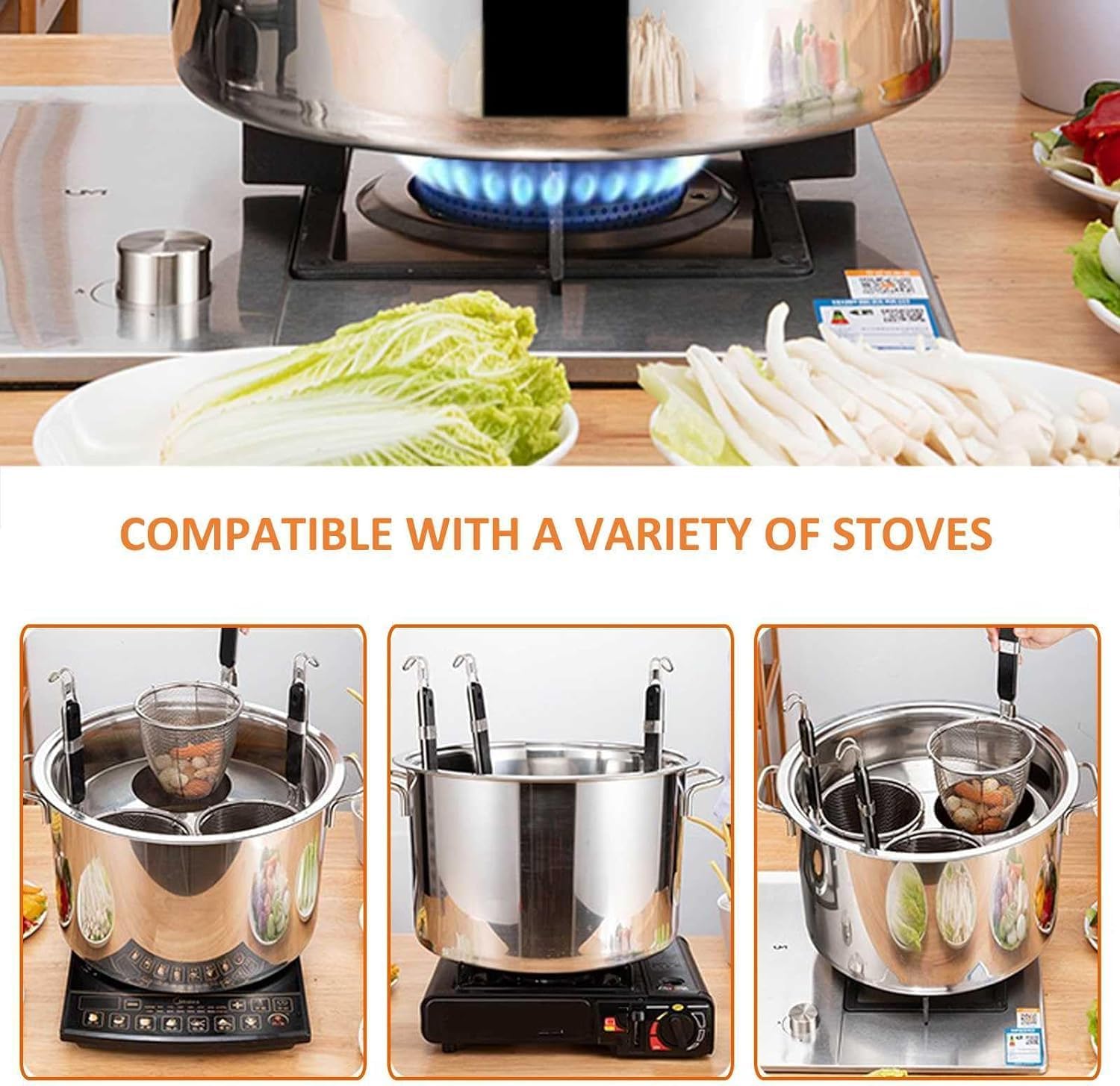 UNbit Pasta Pot with Strainer Basket