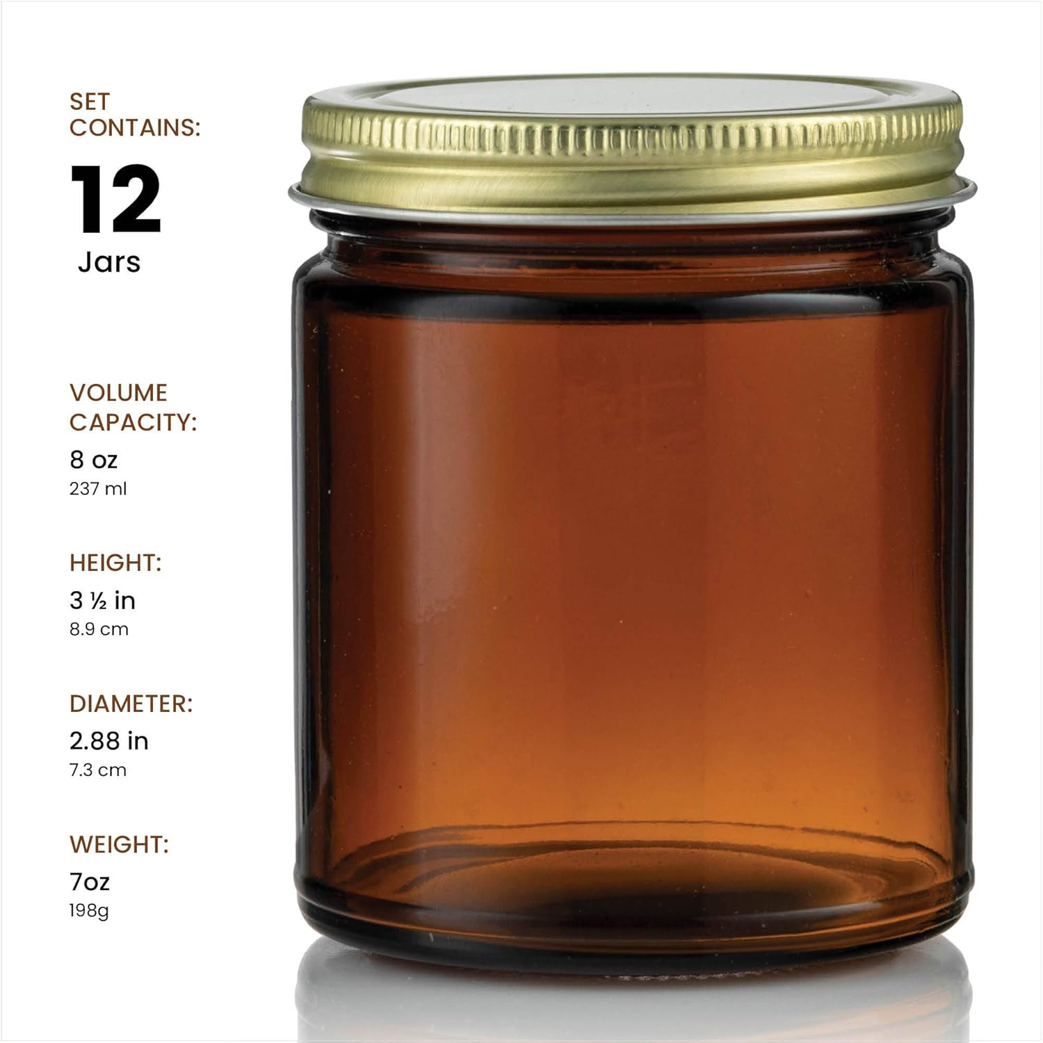 12-Piece Glass Jars - Candle Making More