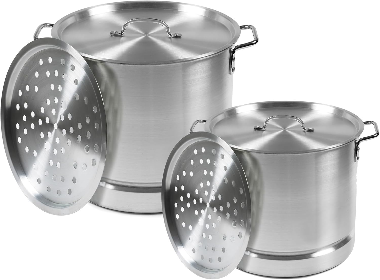 Sleek Durable Aluminum Steamer Set for Efficient Cooking