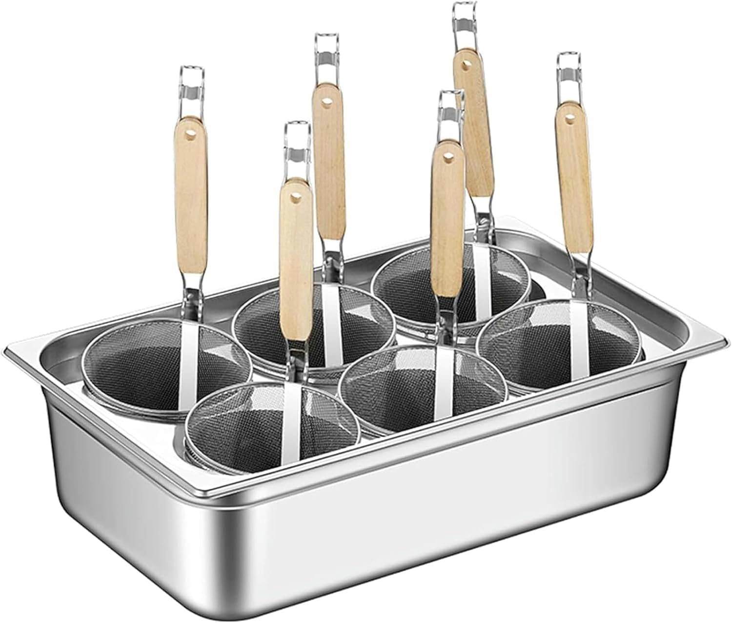 Stainless Steel 6-Hole Pasta Cooker Set for Home Commercial