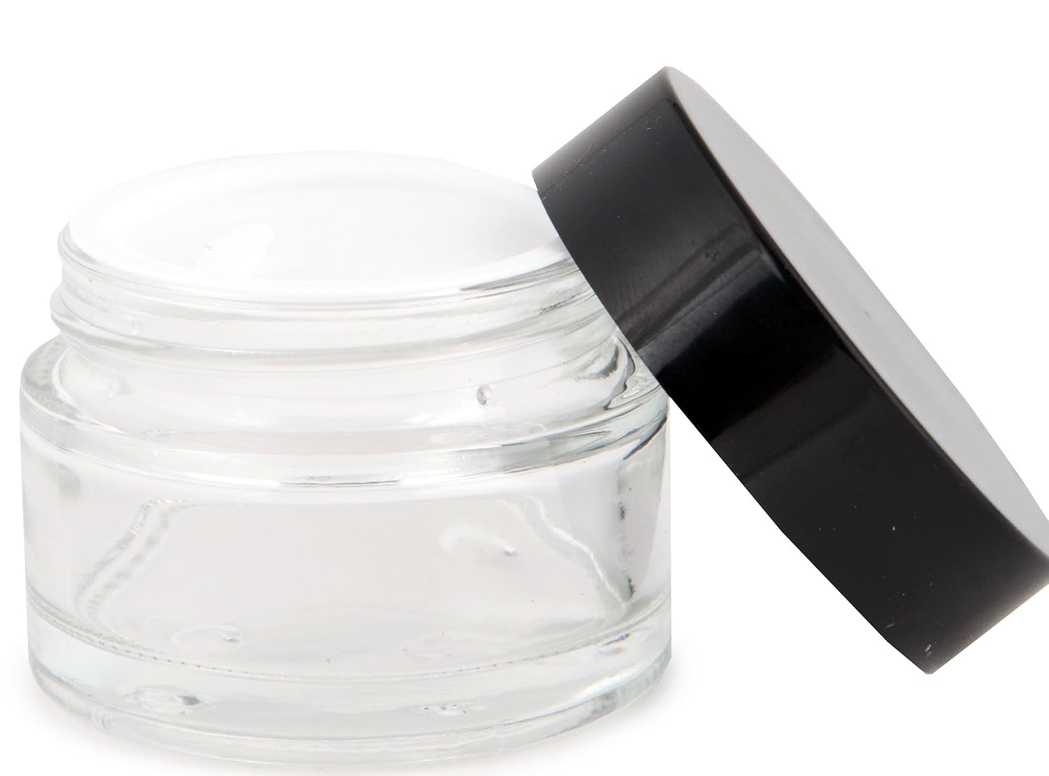 Vivaplex - 12 oz Clear Glass Jars with Inner Liners